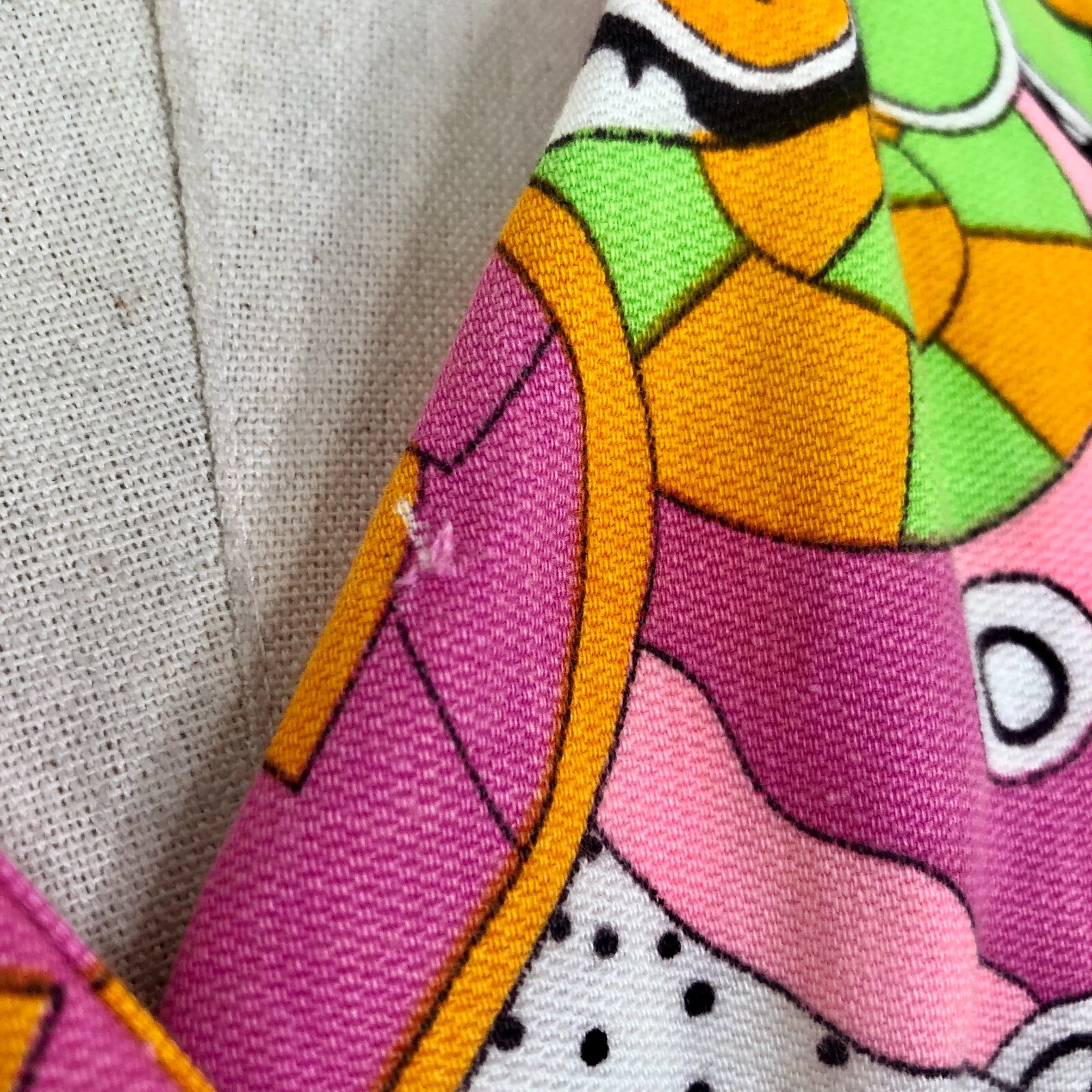 Evelyn Pearson Womens Vintage 60s Wrap Lounge Dress Medium Pink Green Mod Maxi