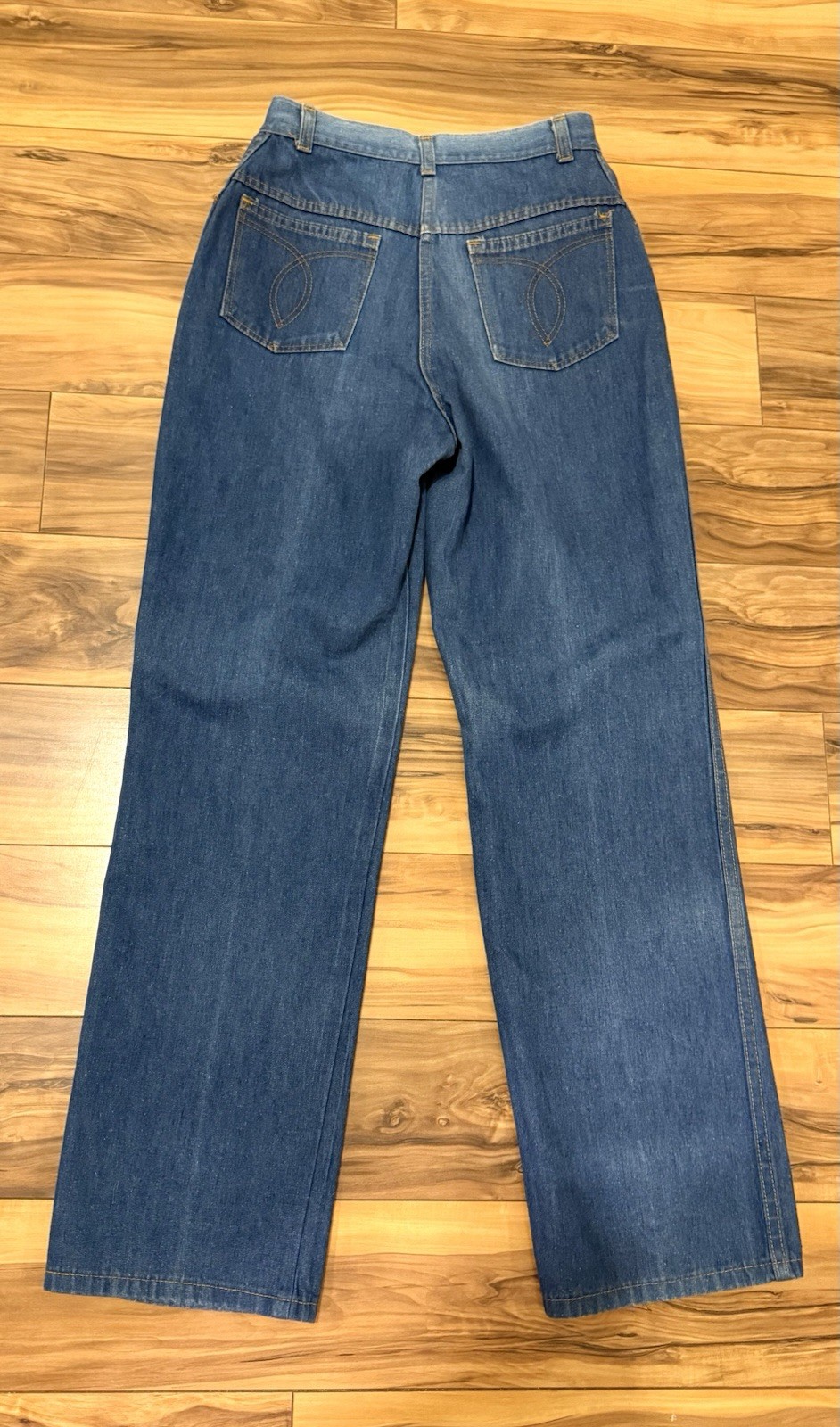 Vintage 1970s Jeans JTF Straight Wide Leg Talon Zip 26×30 Soft Pair B