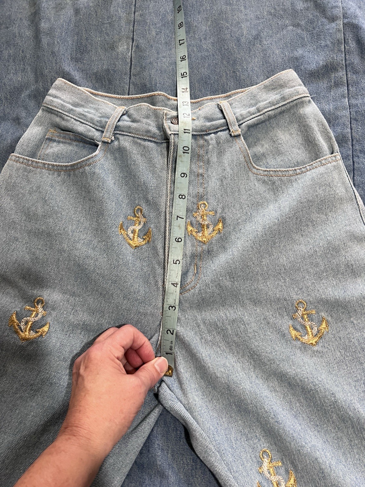 90’s Vtg 8 Nautical Resort Coastal Preppy Yacht Gold Anchor Novelty Light