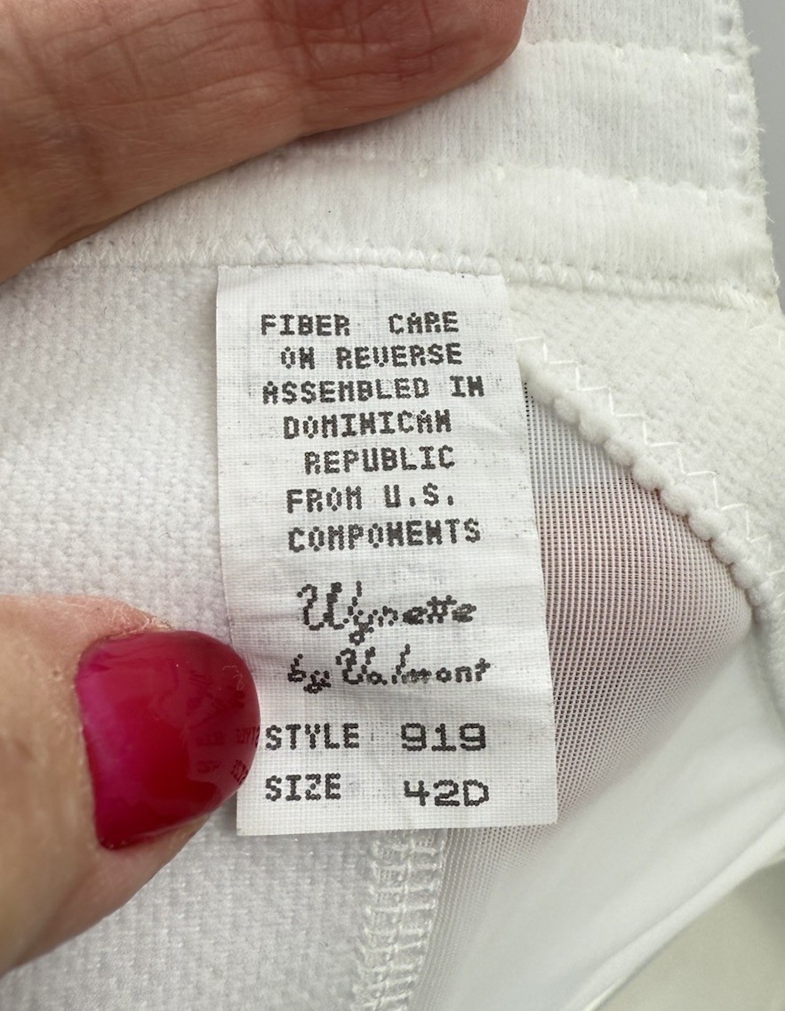 Vintage Wynette by Valmont Size 42D White Strapless Longline Bra NWT
