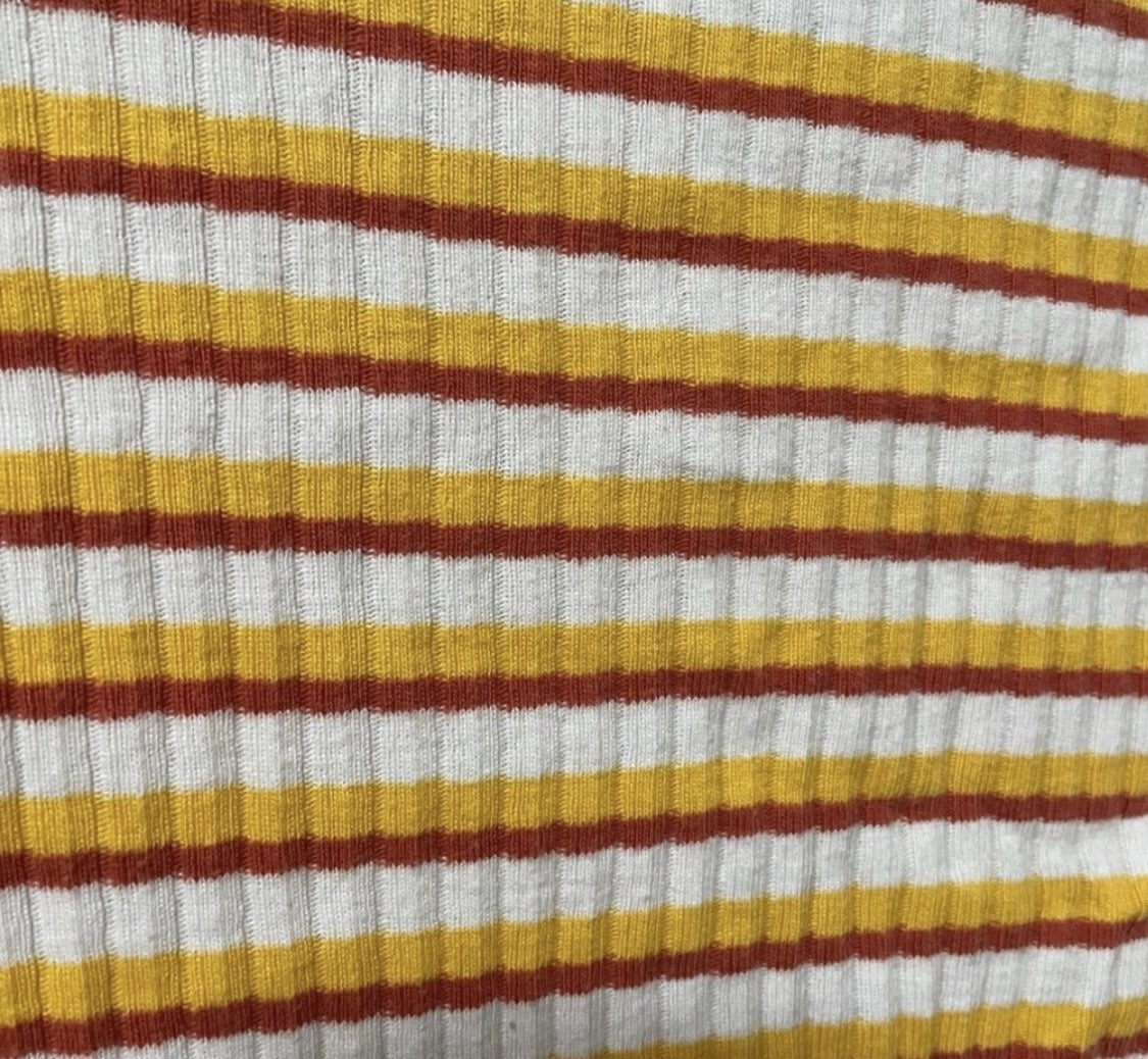 Vintage 1990s 90s All Points Striped Robbed Tee Shirt Women’s Medium