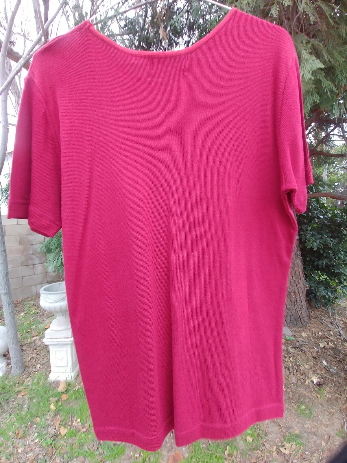 Norton McNaughton brand women’s short sleeve cotton and rayon stretch knit shell