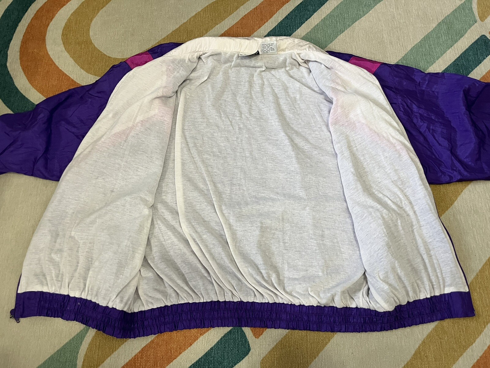 Vintage 90’s Purple Pink Bubblegum Pop Barbie Style Funky Women’s Windbreaker
