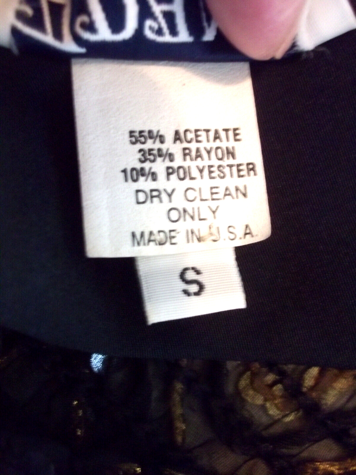 Vtg Black ADAMO Gold SEQUINED Pullover SHORT SLEEVE Evening Cocktail TOP/Size S