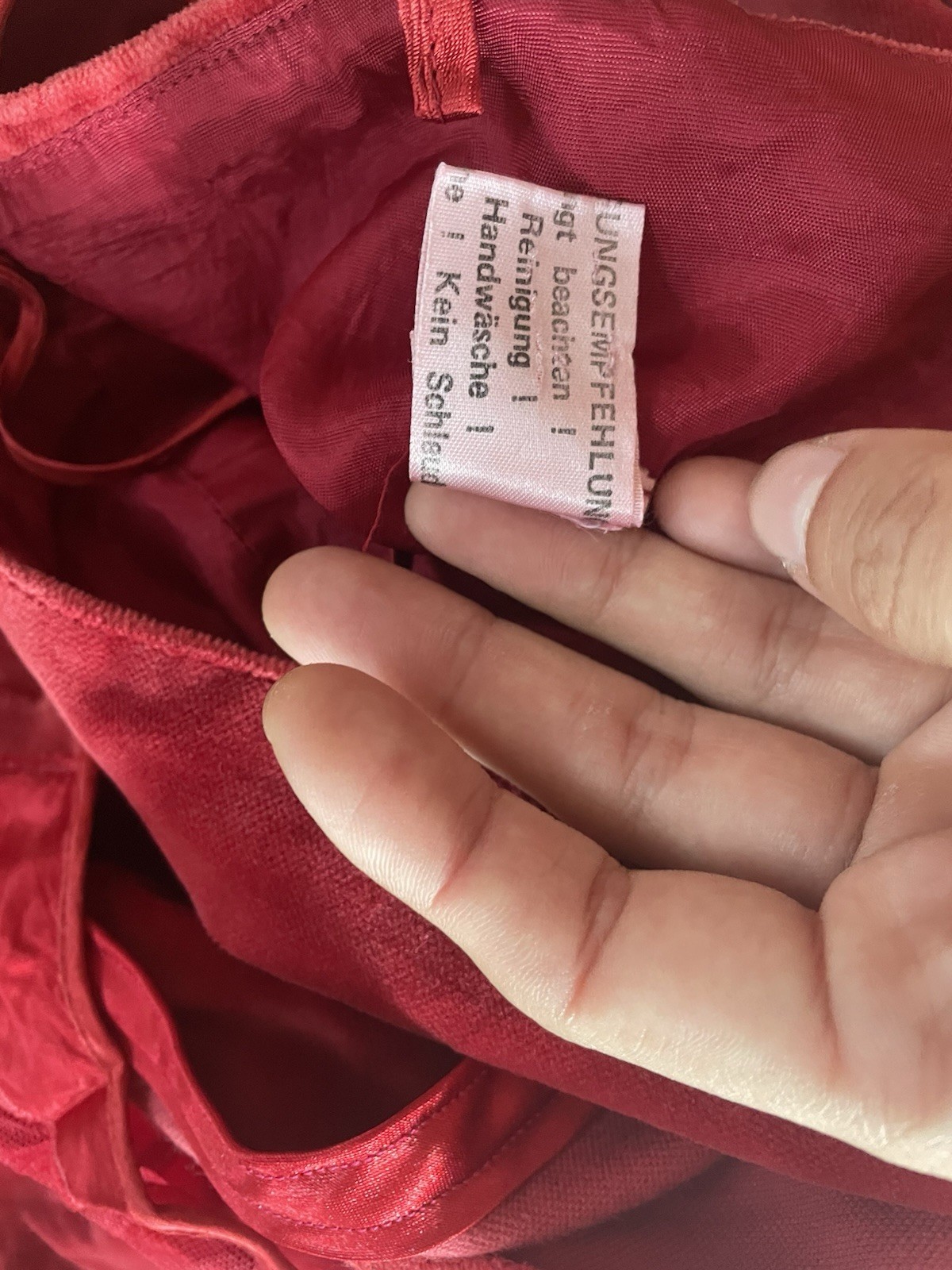 Repro 50s Velvet Dress Dark Red Size (36-)38 Dress
