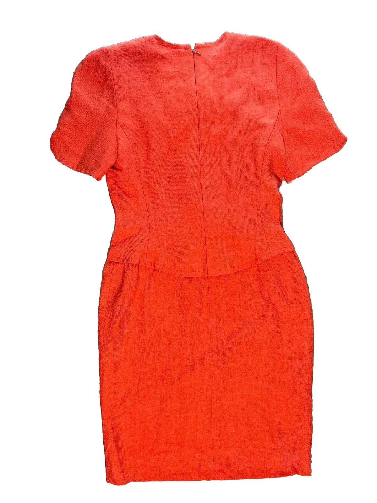 Vintage 80s Linen Dress Carolina herrera Princess Diana Linen Power Suit Couture