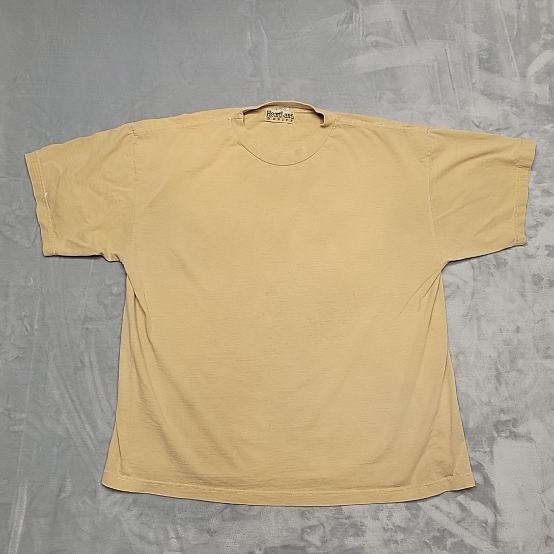 VTG Wet backs Shirt Womens M Yellow Ribbed Knit Short Sleeve Tee Made In France