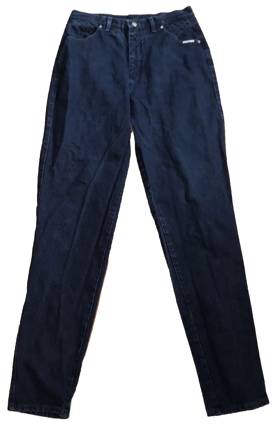 Vtg RoughRider Western Cowgirl High Waist Blue Denim Jeans 38/18 36” Straight