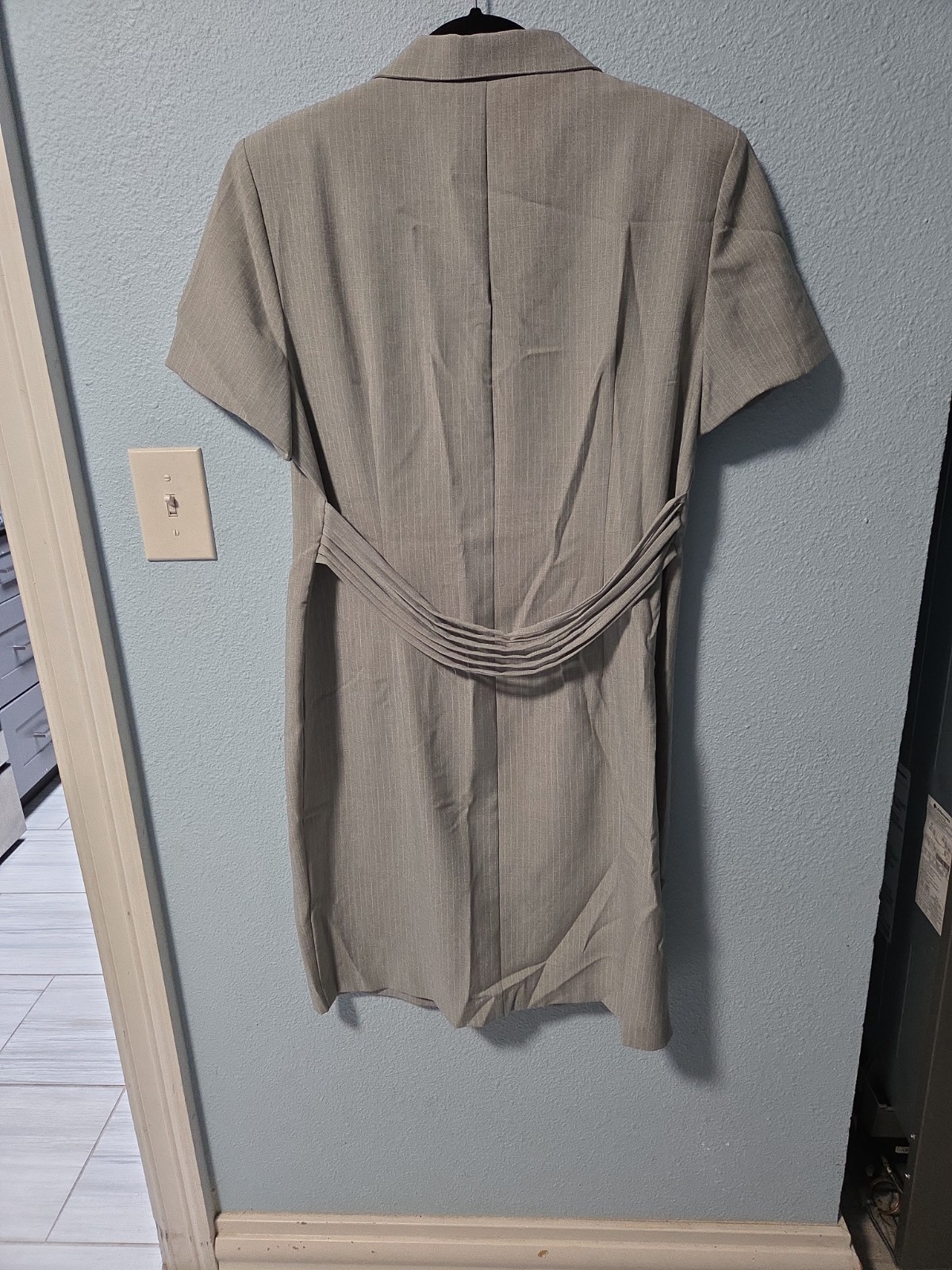 vintage S.L. Fashions button-front sheath dress Grey Size 18