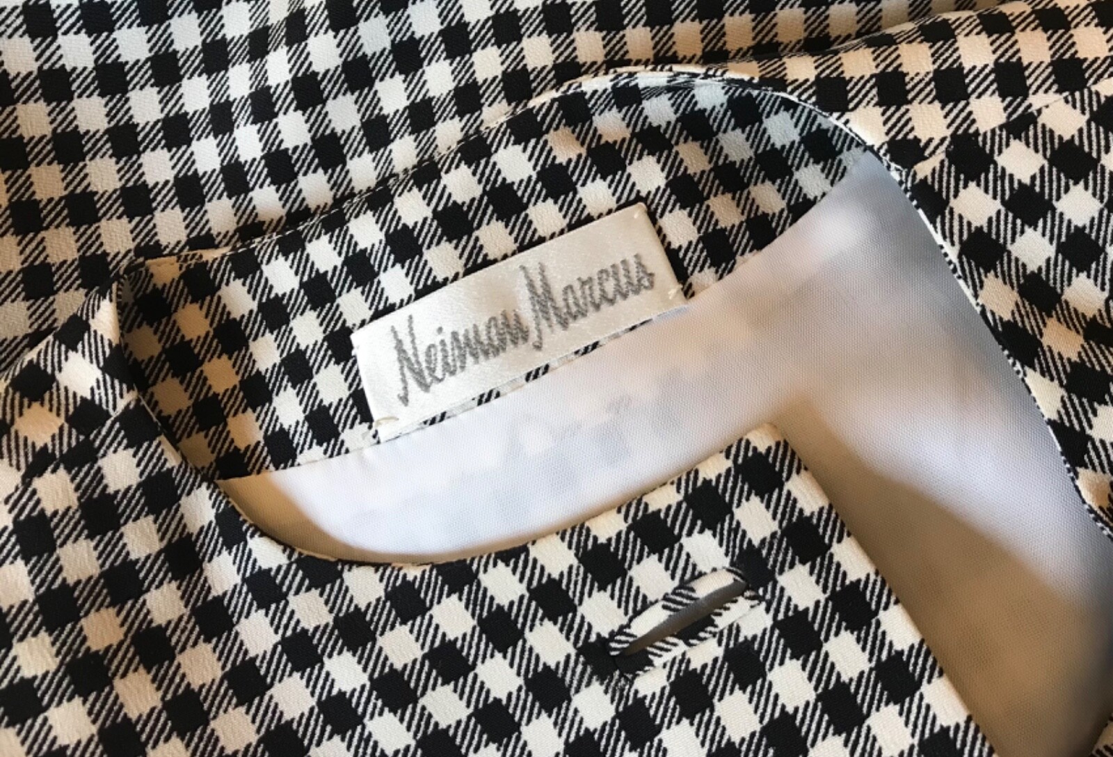 VINTAGE David Hayes Neiman Marcus Houndstooth dress 4