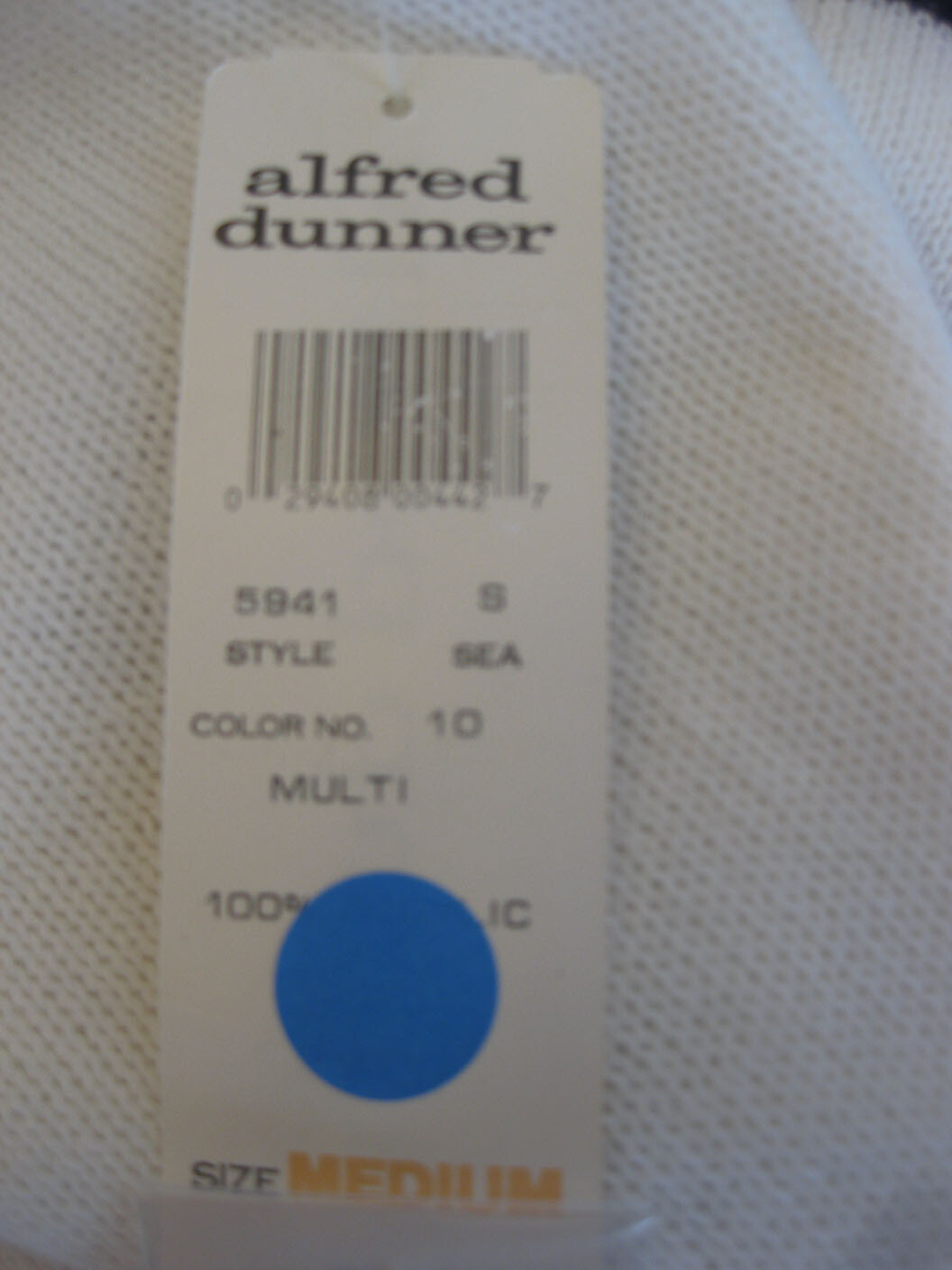 NWT Vintage 80s Alfred Dunner Navy Blue/White Marine Sea Boat Art Sweater S/M