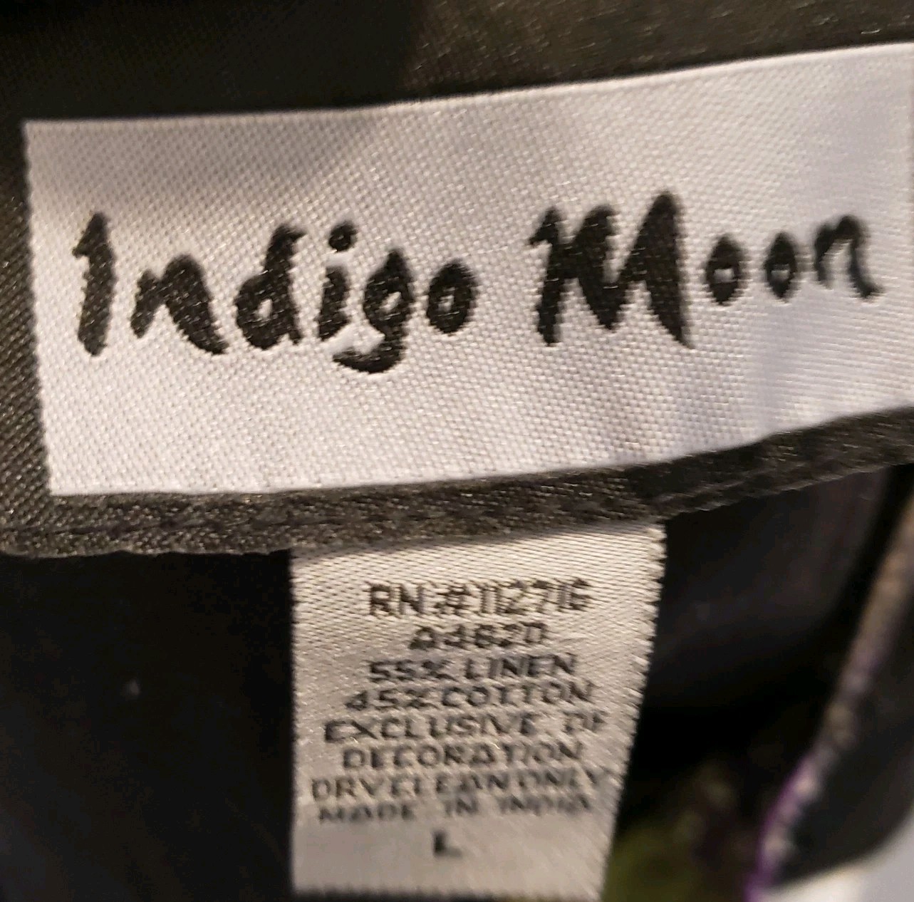 Indigo Moon Embroidered Sequin Floral Black Jacket Cover Up Party Boho L