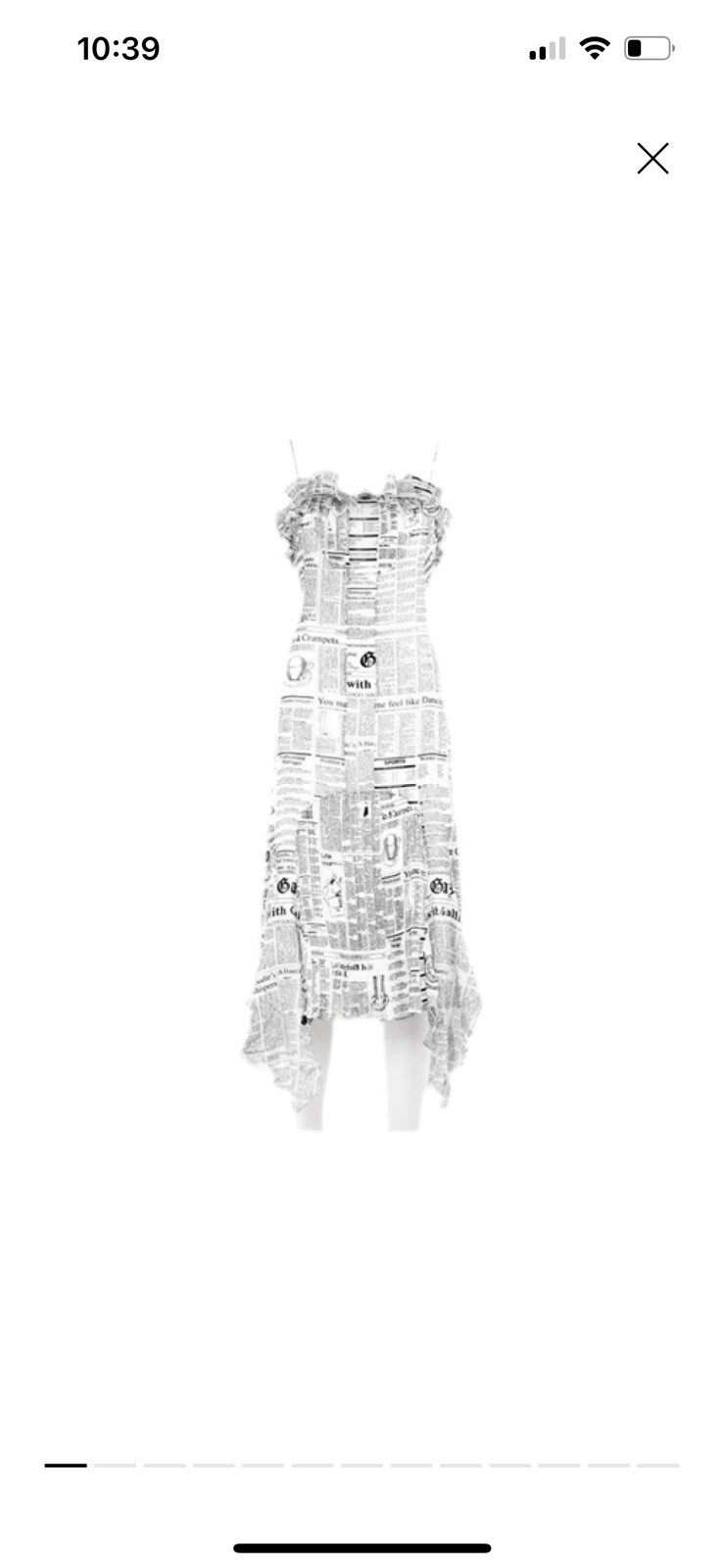 John Galliano Newspaper Dress