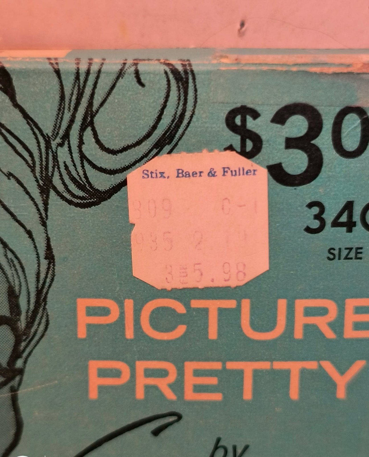 VINTAGE „PICTURE PRETTY” BRA BY ELAINE OF HOLLYWOOD – 34C