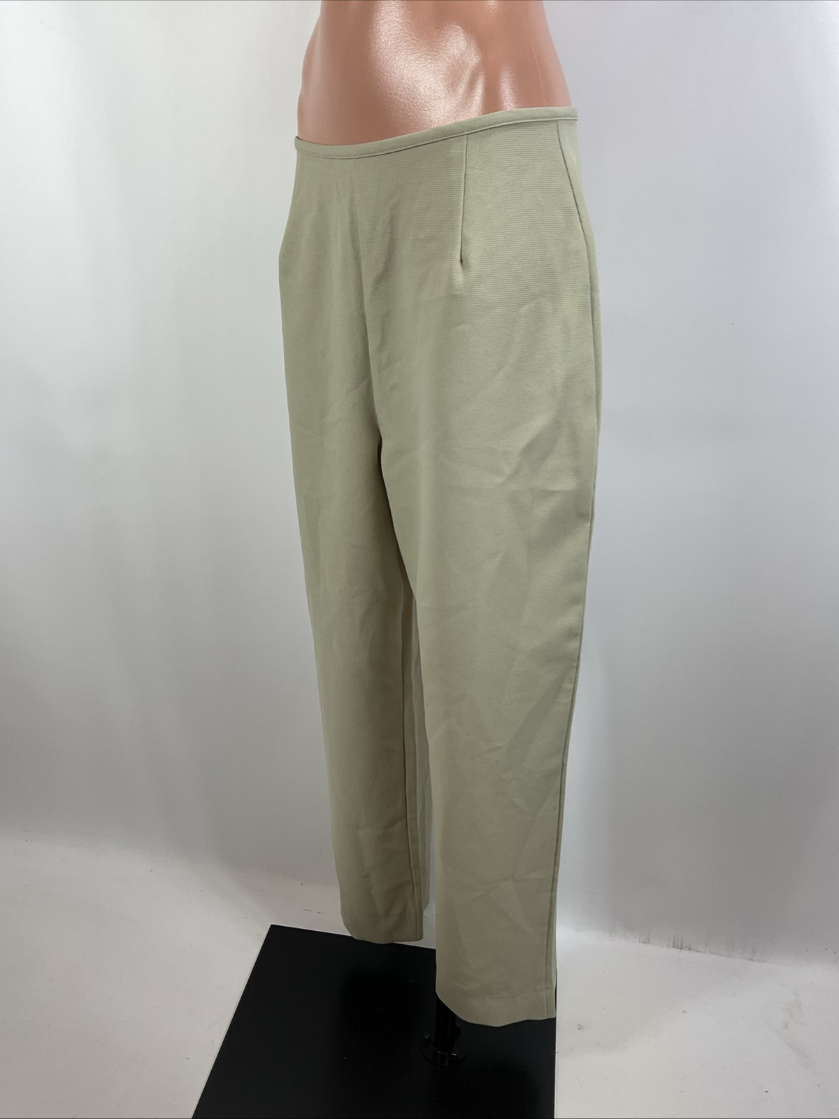 Vintage 90s y2k City Triangles Beige Olive 2pc Pant Tank Suit Set Office Career