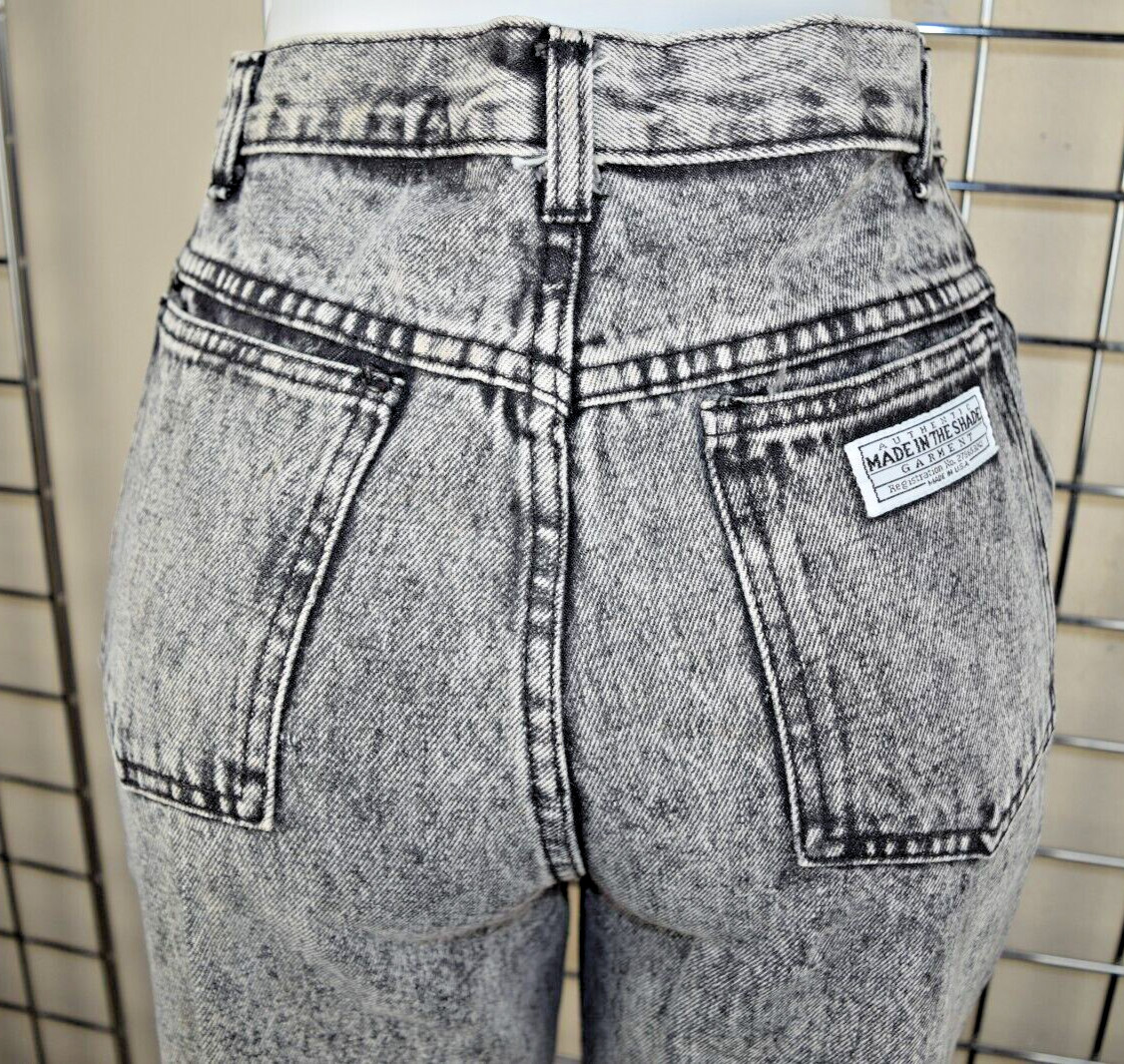 Vintage Jeans Acid Wash Made in the Shade 28 x 30 80s High Waist Made USA