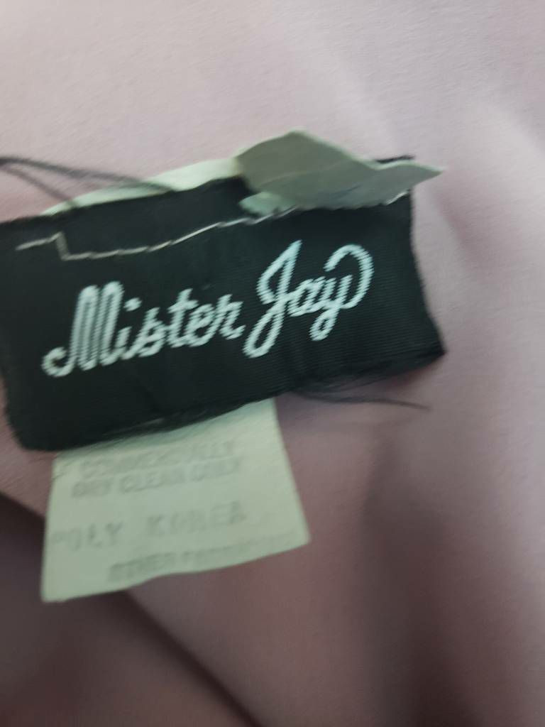 Mister Jay Womens Chiffon Maxi Shift Dress Scoop Button Layered Vtg size 14 U15