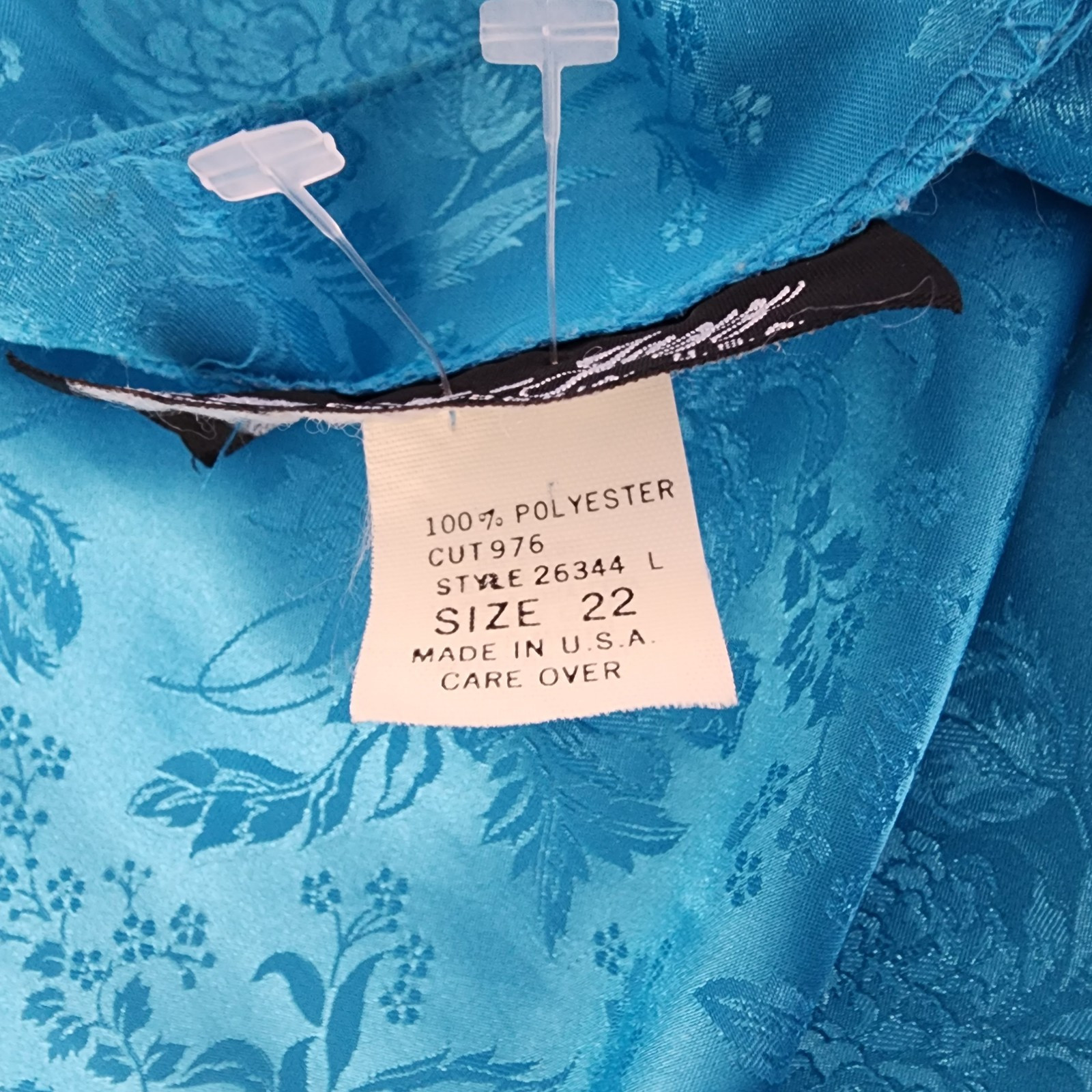 Rare 1980s – 1999 Mature Women’s Dress Set Size 22 Blue 2 Peice Button Up OOAK