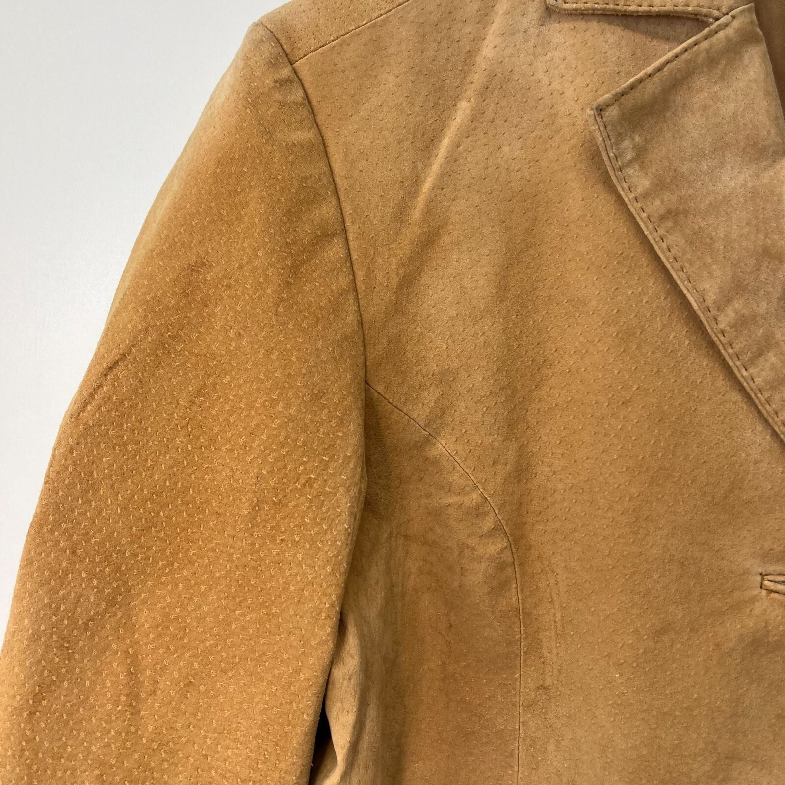 Metro Style Leather Jacket Ladies Size Small Tan Brown Suede Color Vintage 80s
