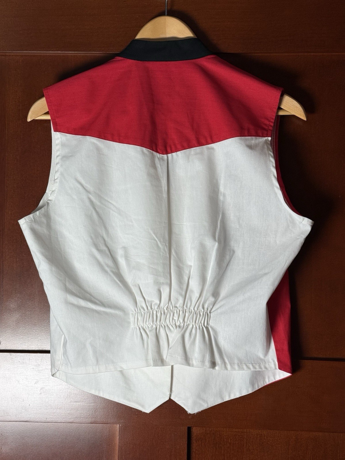 Vintage 90’s Alamosa Geometric Colorblock Vest Large Asymmetric Button Cotton
