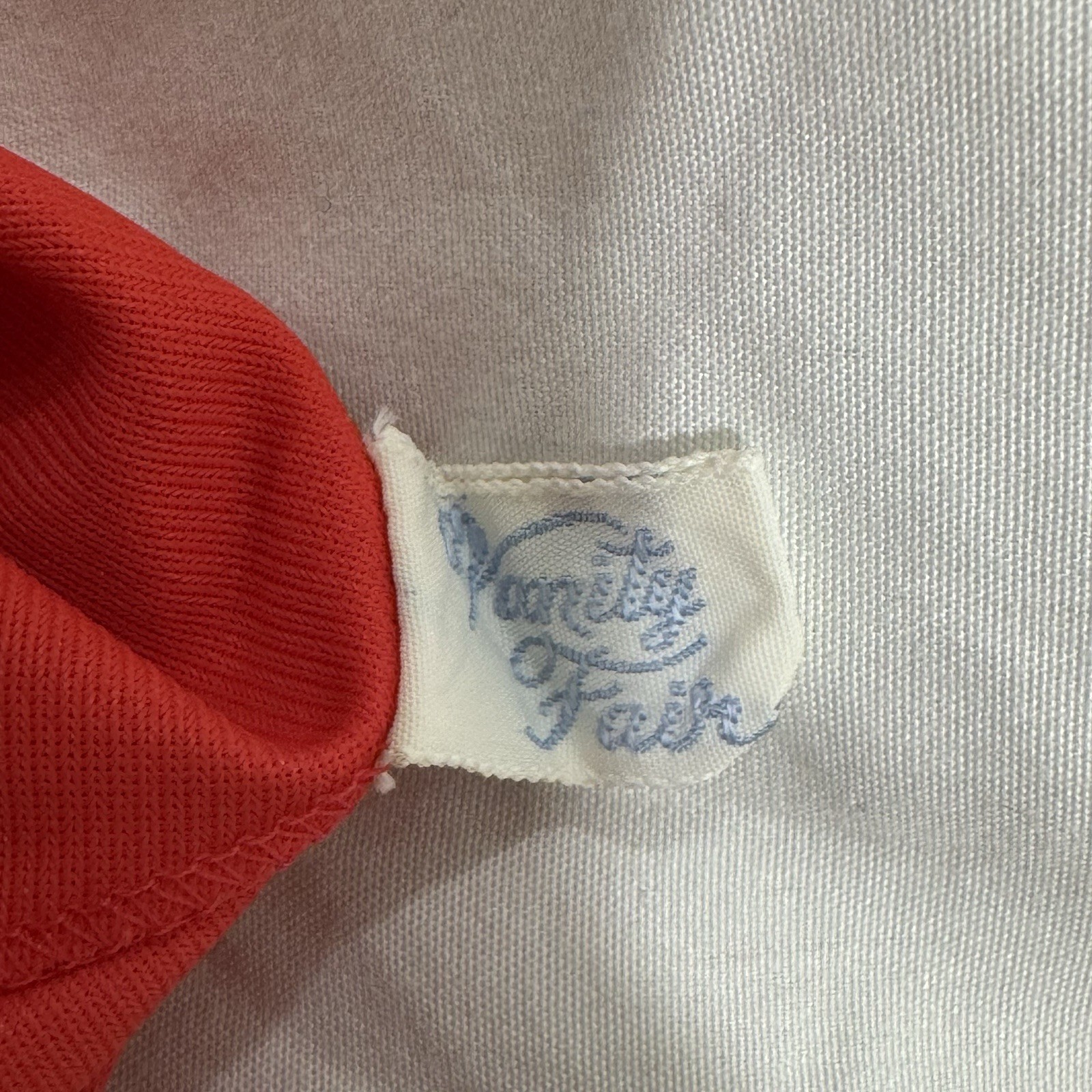 Vintage Vanity Fair Tricot Nylon Pillowtab Red Half Slip Satin Finish Size 6