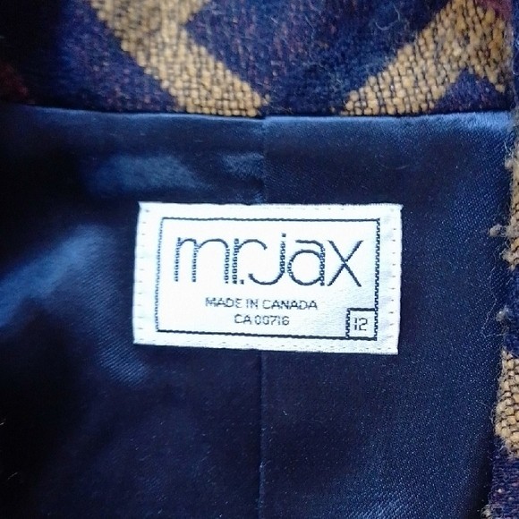 VINTAGe 80/90s WOOL Colorful Geometric Patterned Blazer MR.JAX