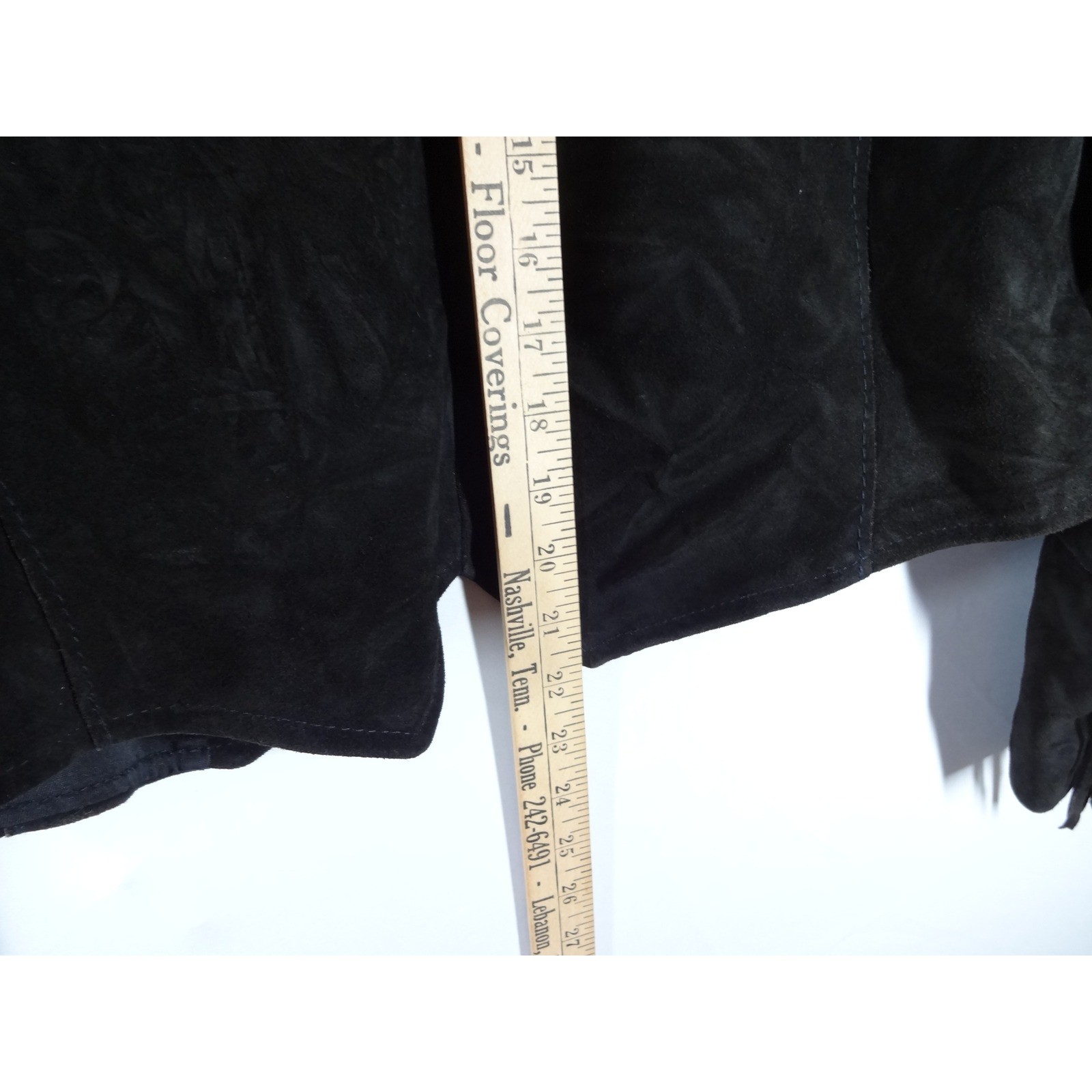 VTG Pioneer Wear Western Jacket 12 Black Suede Fringe Cropped Rodeo Cowgirl Boho