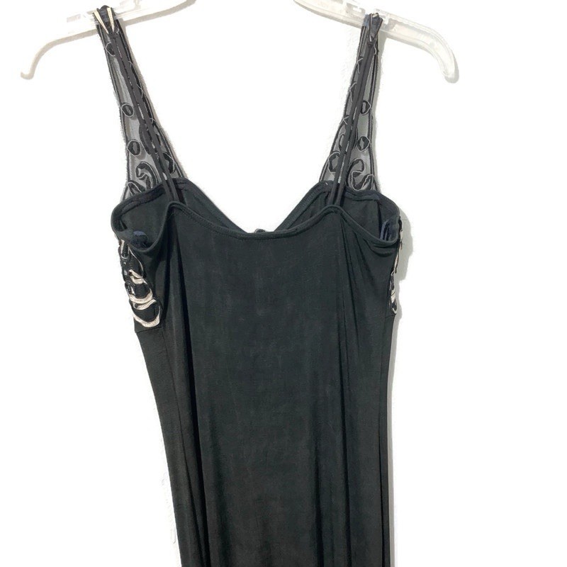 VTG 90s Marnie West Black White Soutache Formal Evening Gown Dress Sz 10 Elegant