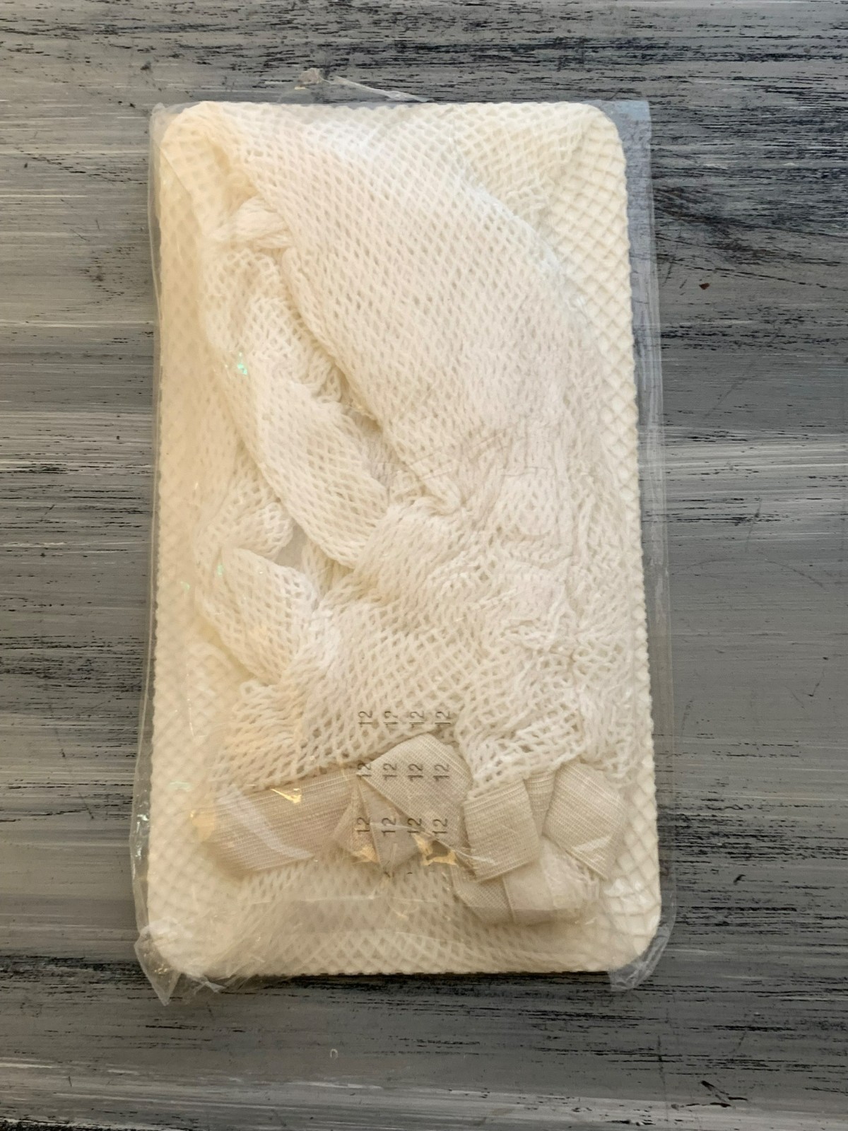 VTG Fishnet All Nude White Pantyhose Size B 9 1/2 – 10 Hosiery Retro