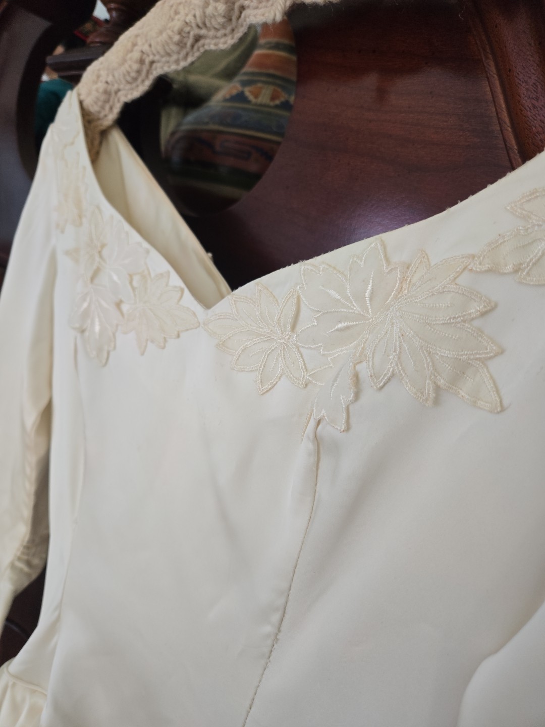 Vintage Ivory Cream Wedding Gown Dress /petticoat /veil Make Offer