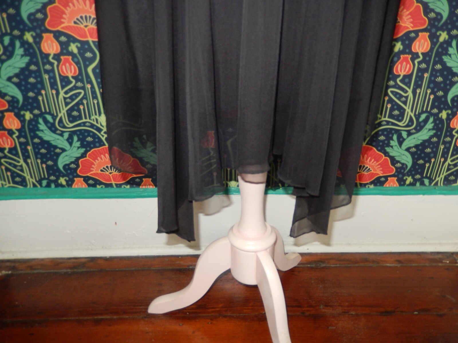 Vintage 90’s Y2K Black Whimsigoth Pointy Hem Halter Fairycore Mesh Party Dress