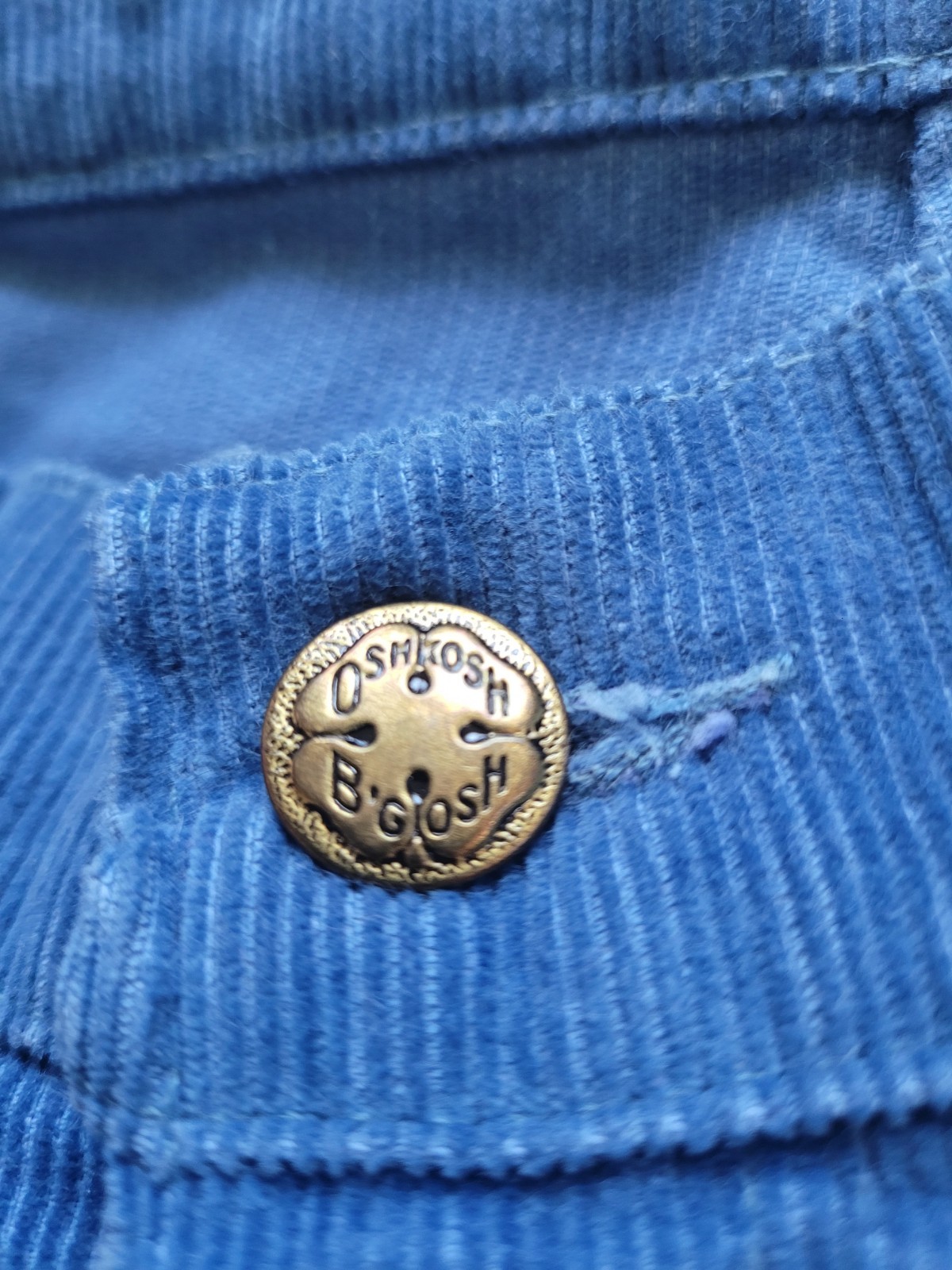 Vintage 80s 90s Oshkosh Bgosh Blue Corduroy Pants Slacks Carpenter 30×31 High