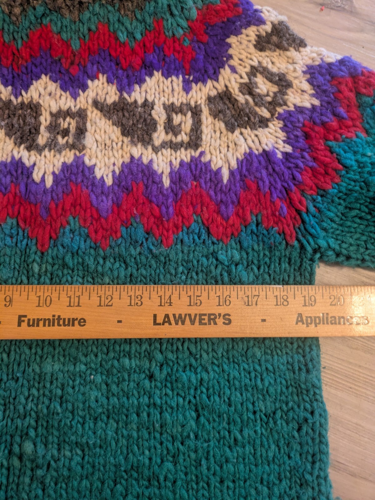 Vintage Woolies 100% Wool Hand Made Sweater Women’s Large