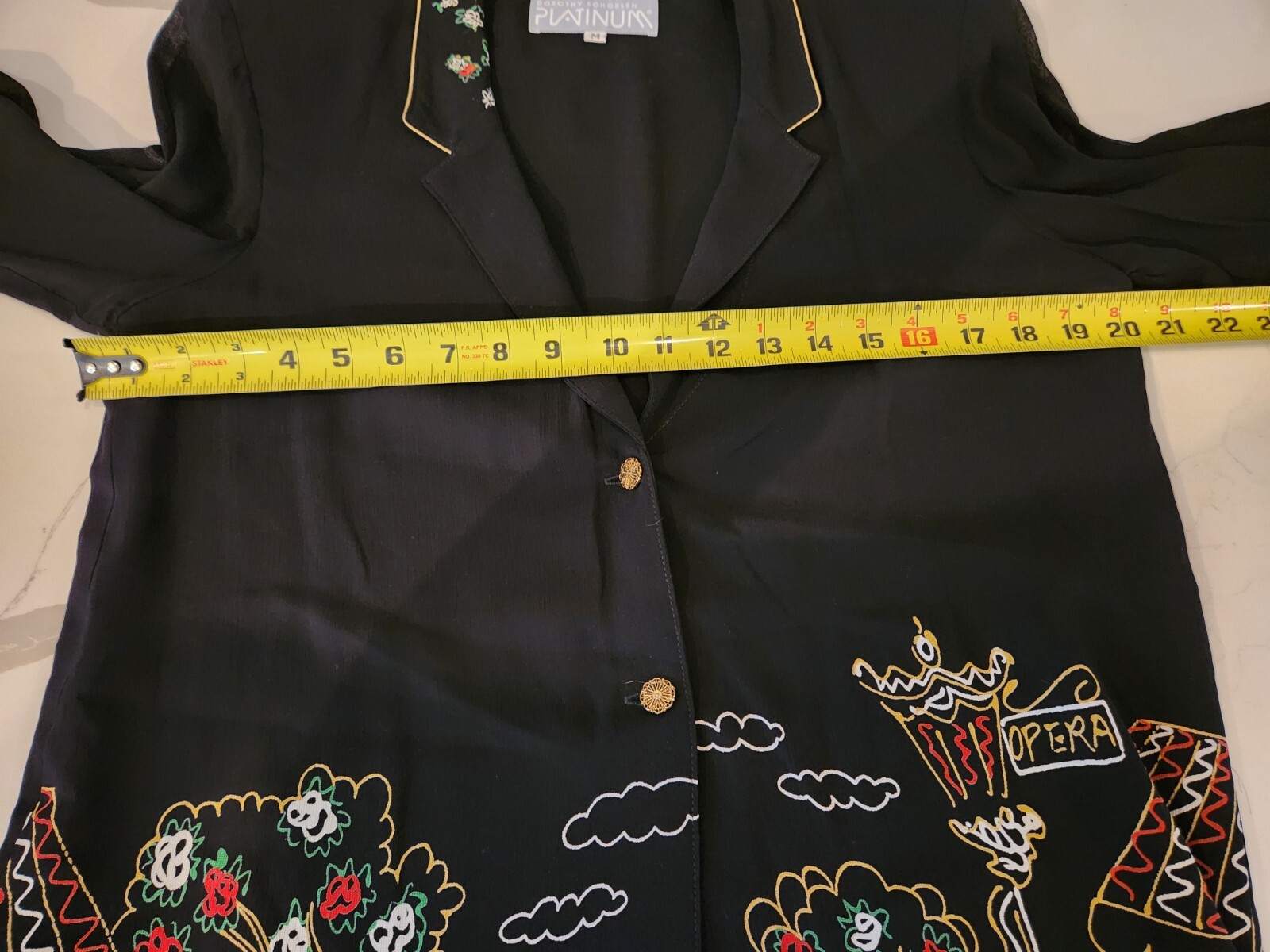 Vintage 80’s PLATINUM Dorothy Schoelen Moulin Rouge Jacket/Top SZ M