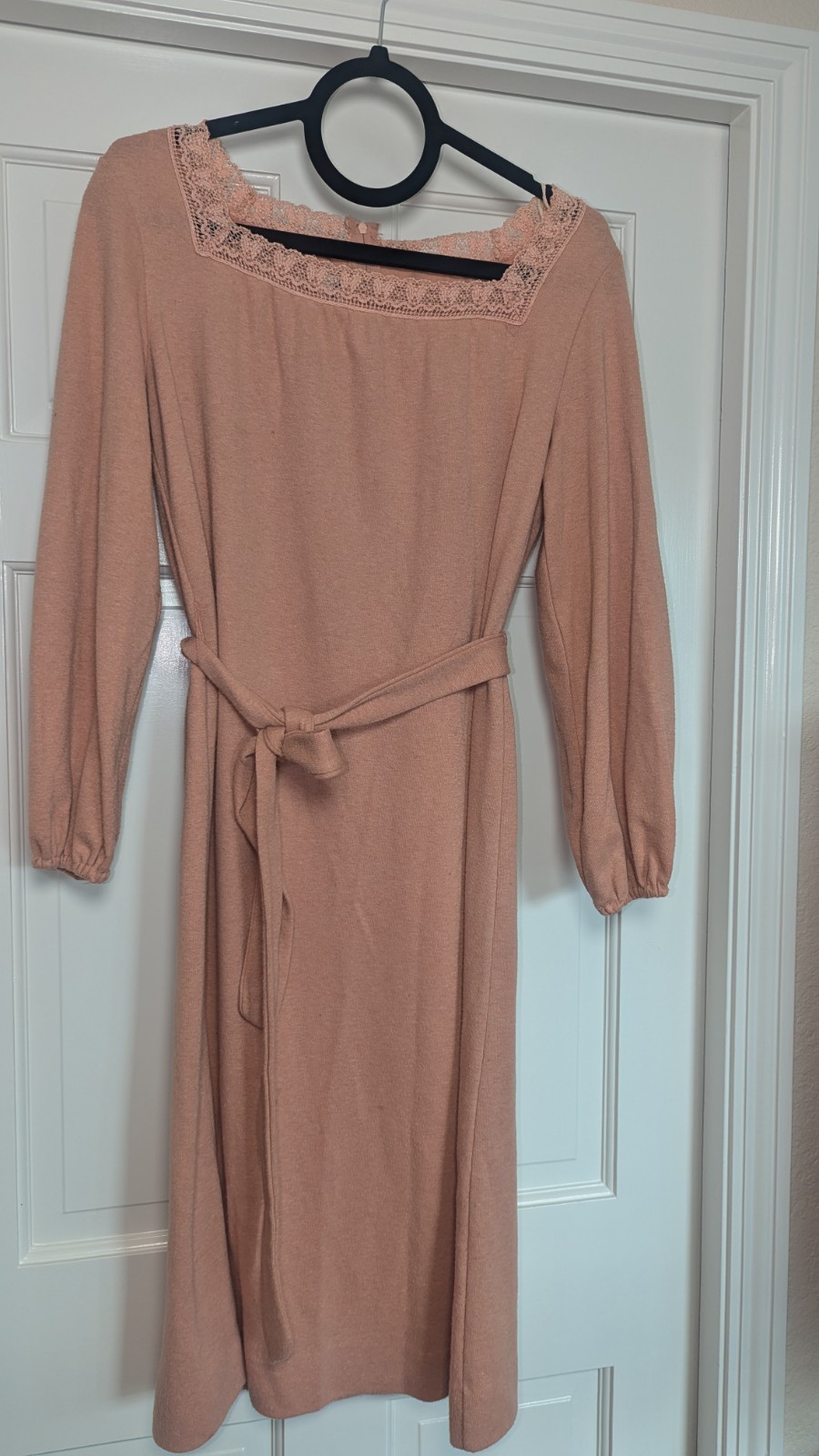 Vintage 60s 70s Bleeker Street Pink Dress Mod Retro USA Union Made Hippie Boho