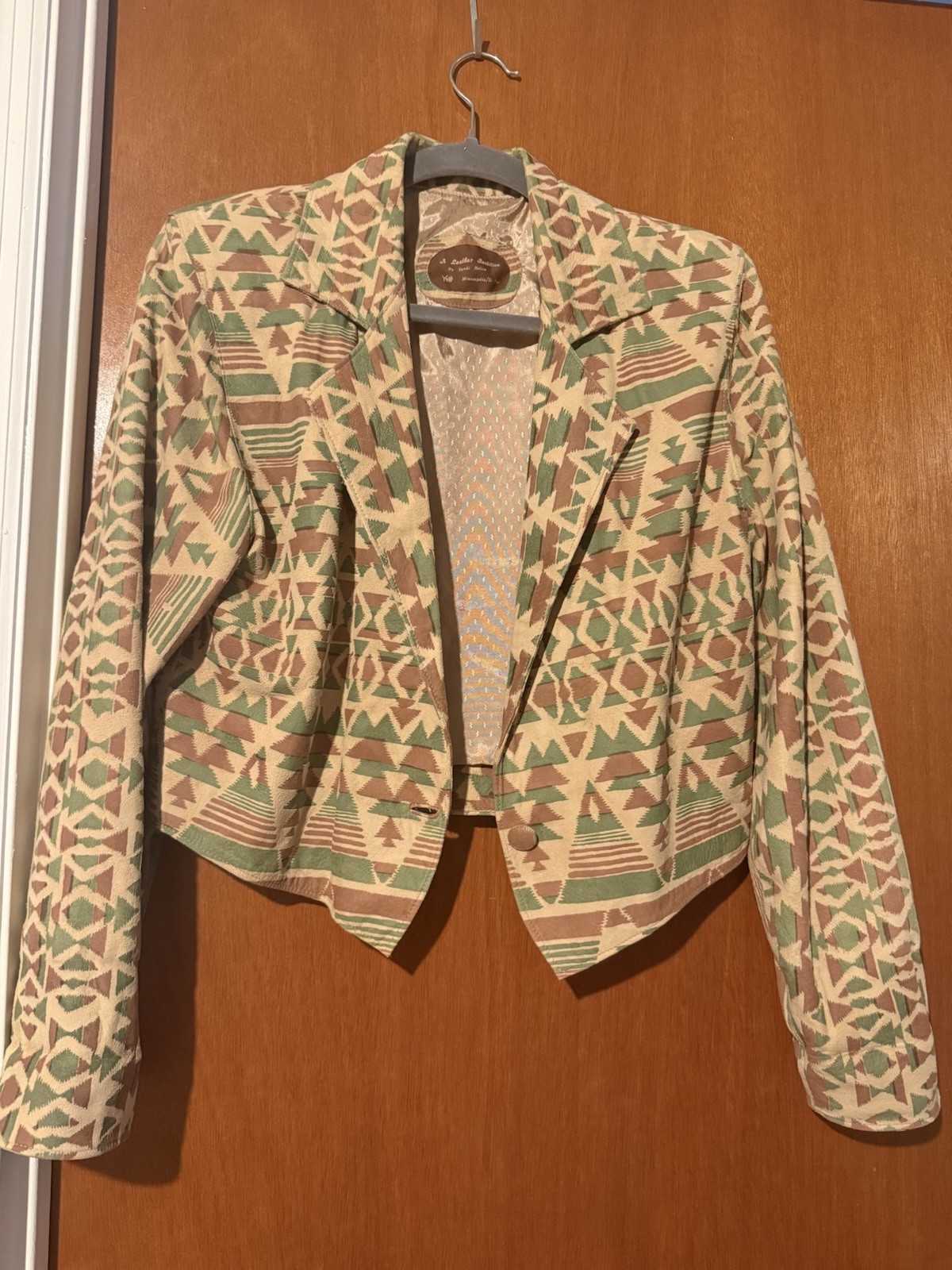 Vintage Women’s Suede Leather Jacket 70s 80s Southwestern
