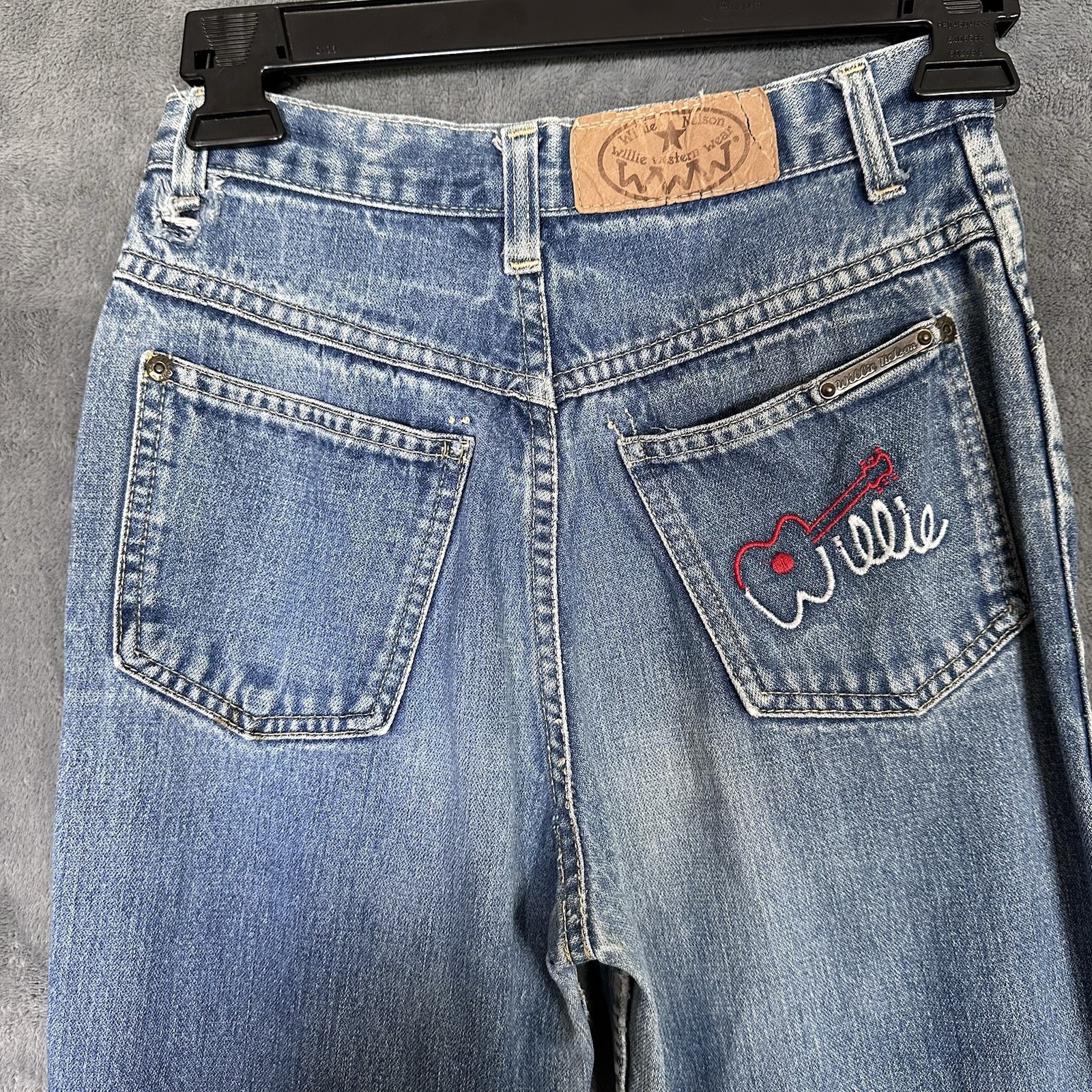 Willie Nelson Guitar Pocket 70’s Vintage Jeans 24×30