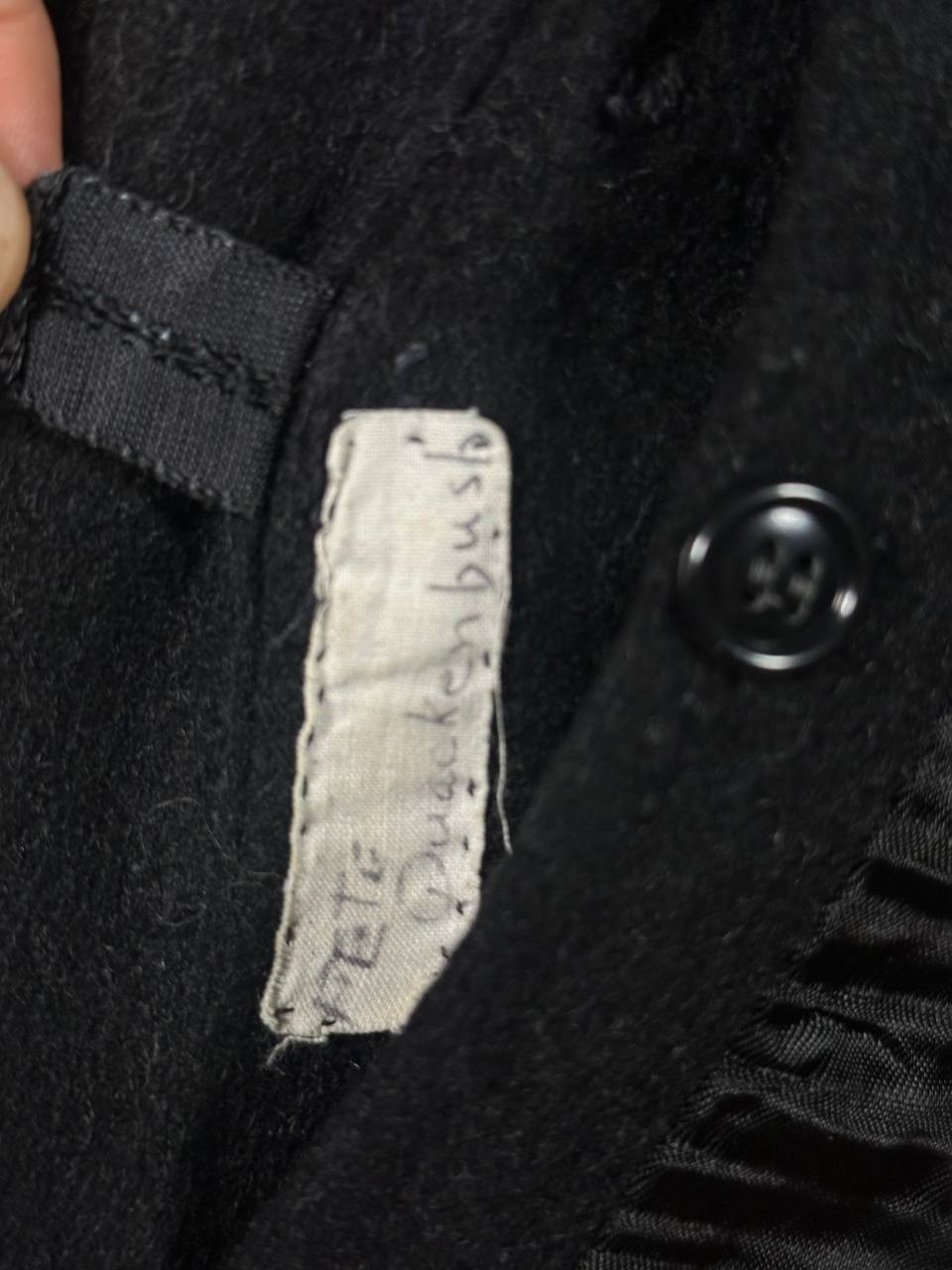 Vintage Loden Coat Wool Blend Black Toggle Button Overcoat Made In Germany
