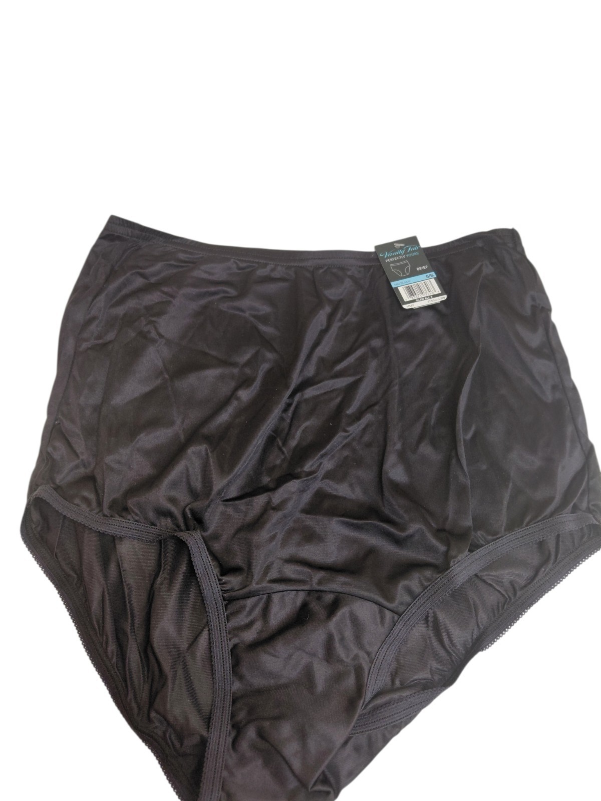Vintage Vanity Fair Granny Brief Size 5/S Mid Black No Lace