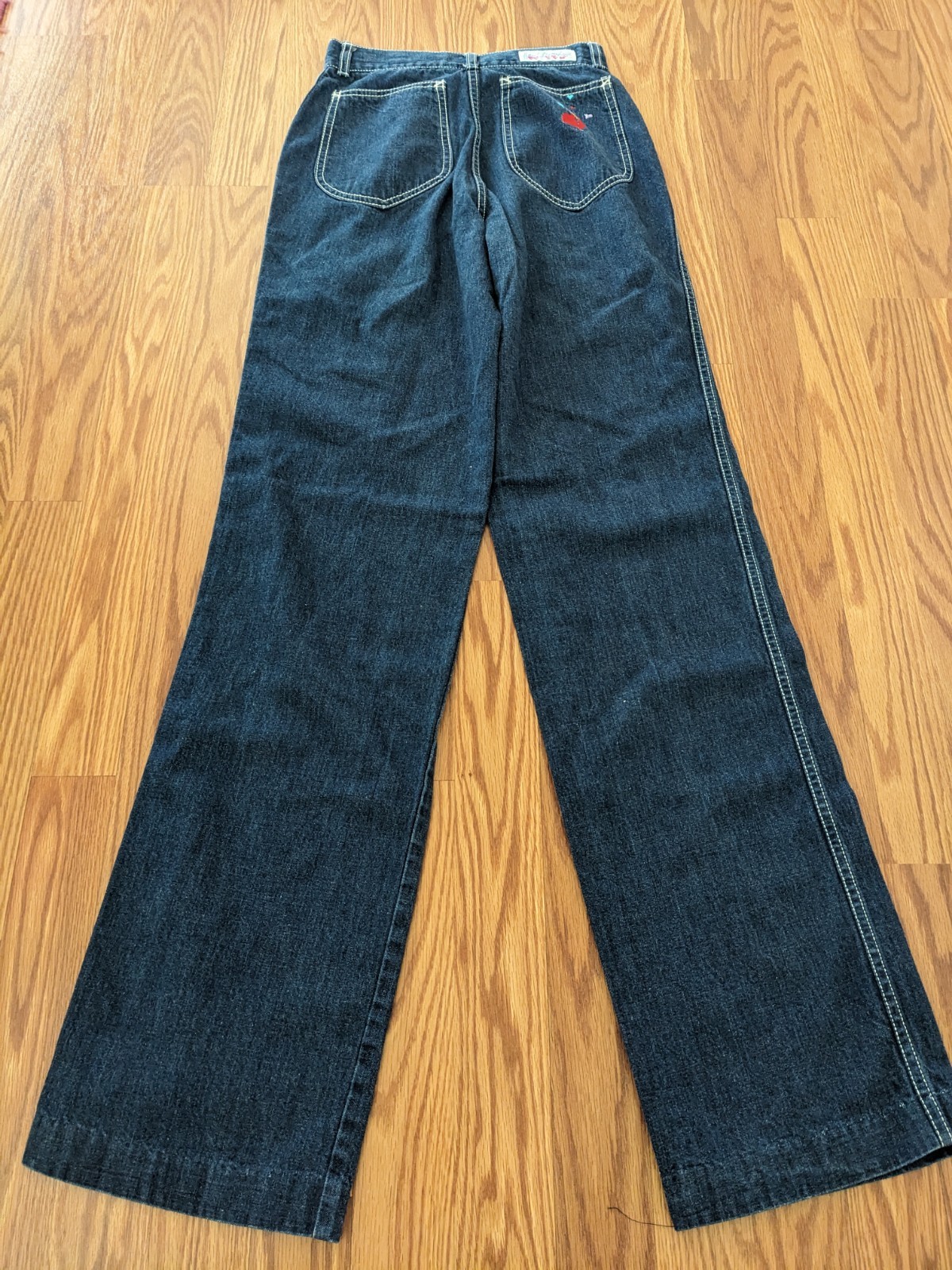 Rare Vintage Heart Breakers 80s high rise straight leg jeans Talon Zip USA dark