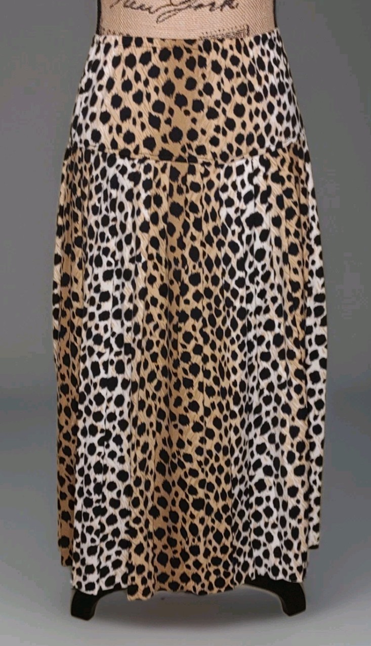VTG 1970s Jo Hanna York USA Made Cheetah Print 2-PC Skirt Set – Size M/L