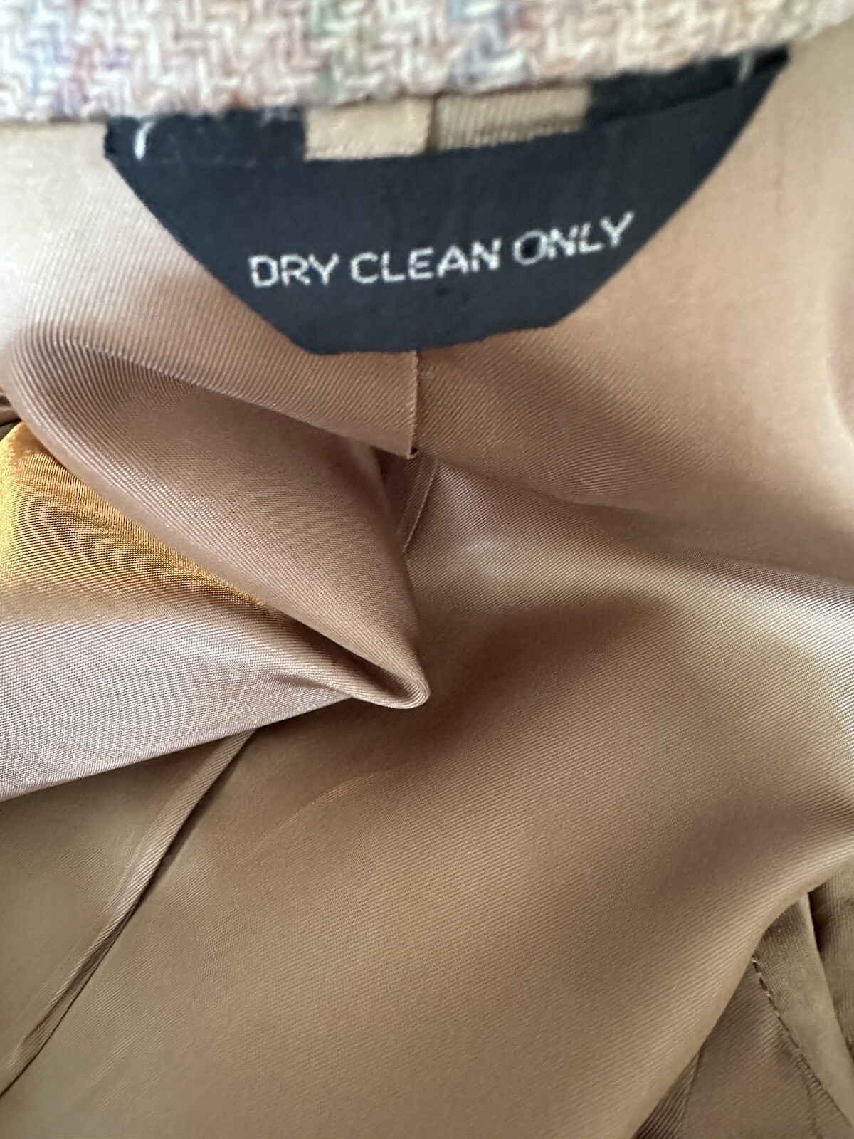 Vintage Ms.Sero Womens Pale Beige/Pink/Blue Wool Plaid Skirt Suit Sz 8 used