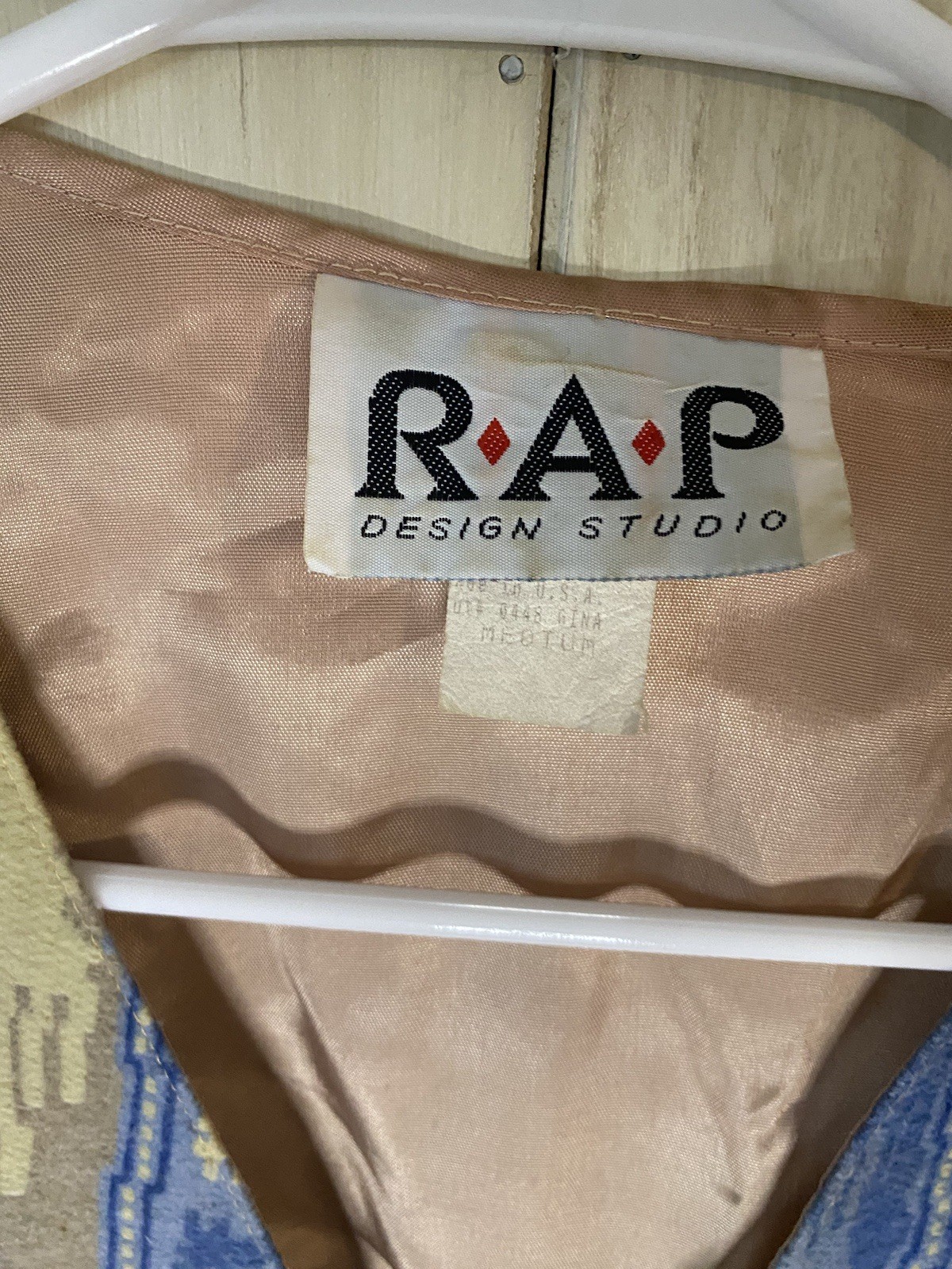 Vintage RAP Design Studio Patterened Vest