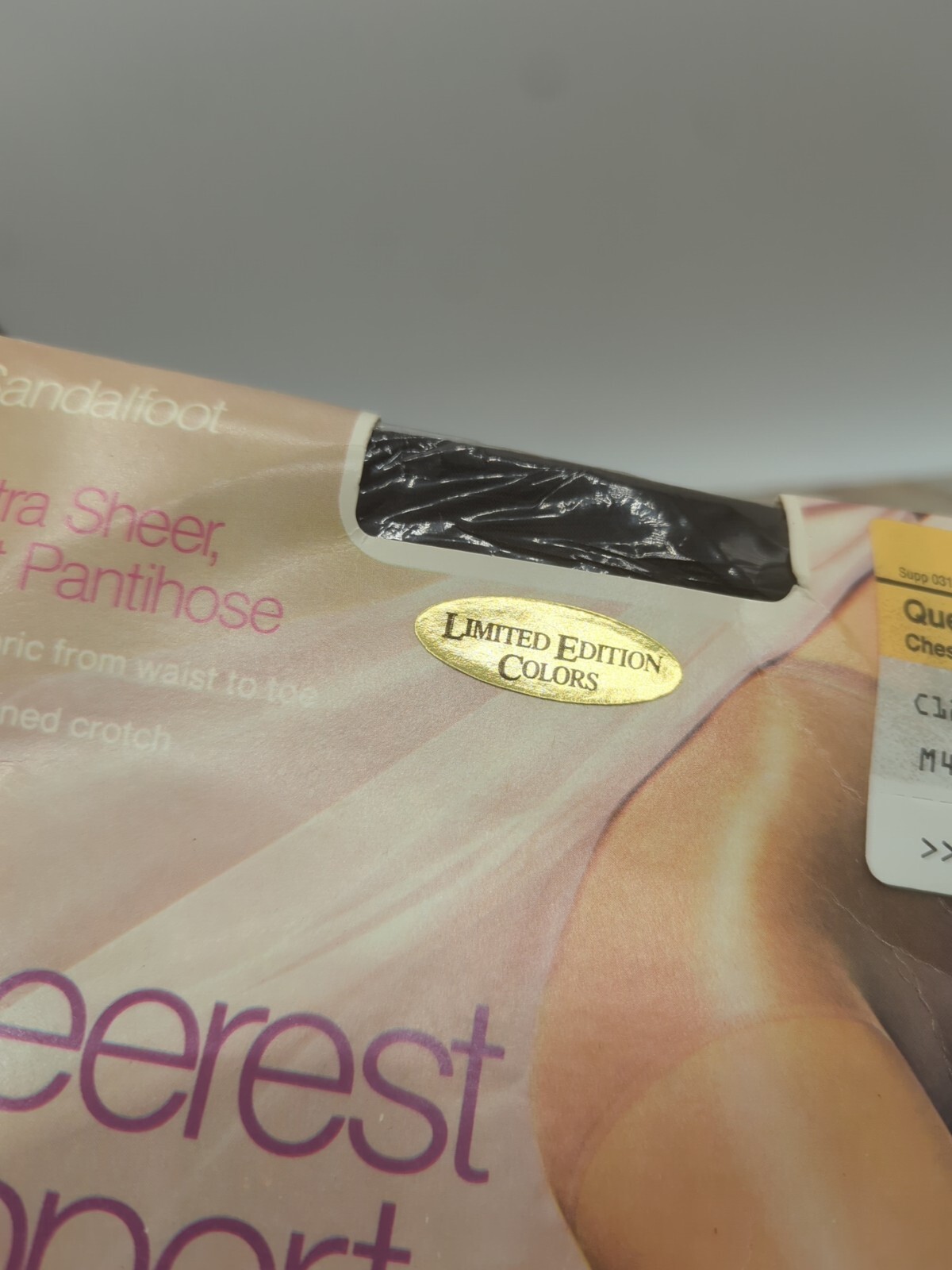 JC Penney Sheerest Support Pantyhose Queen Short Chestnut Brown Vintage