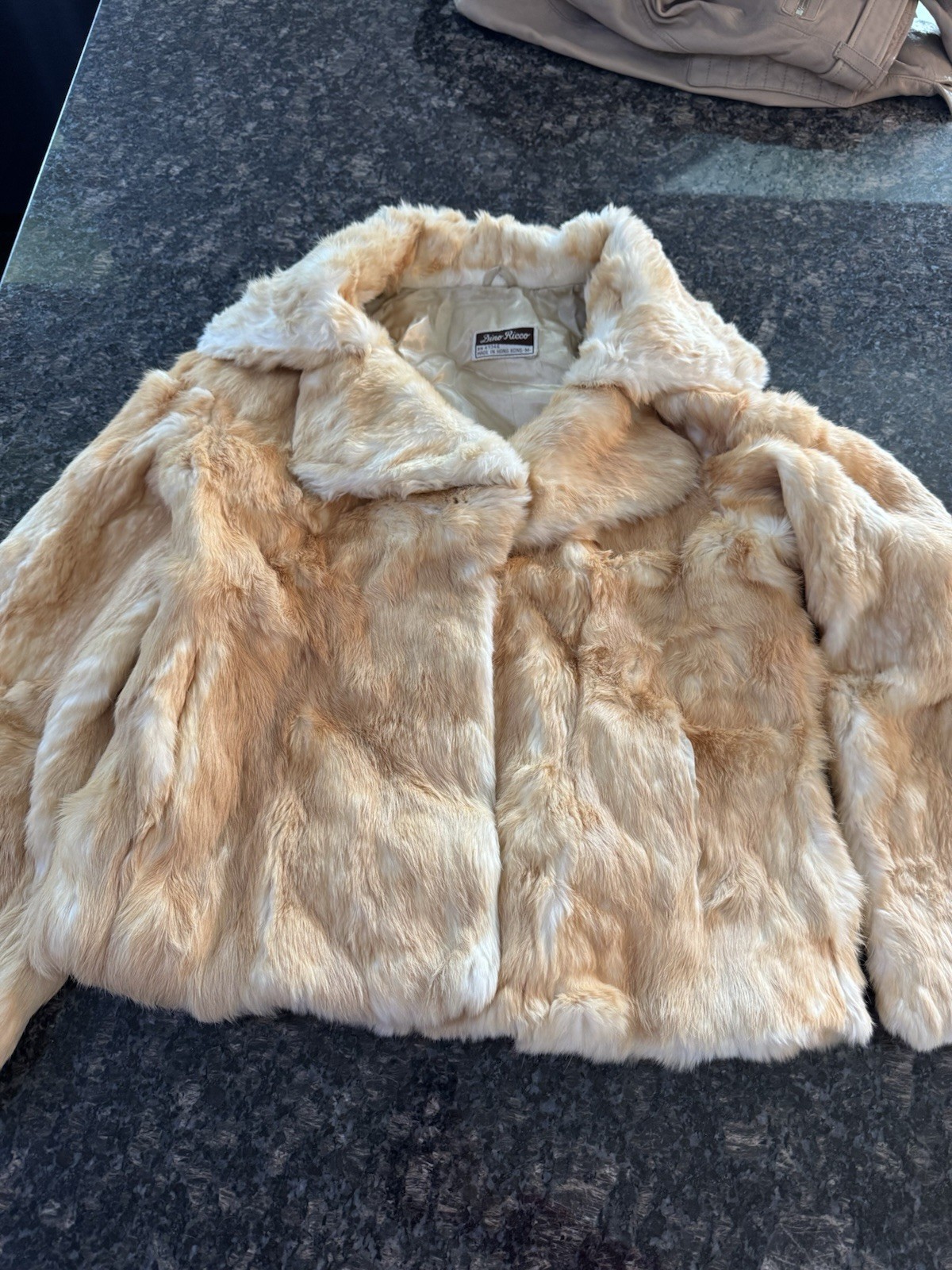 Dino Ricco Size M Vintage Genuine Rabbit Fur Coat. Jacket. So Soft. Beautiful