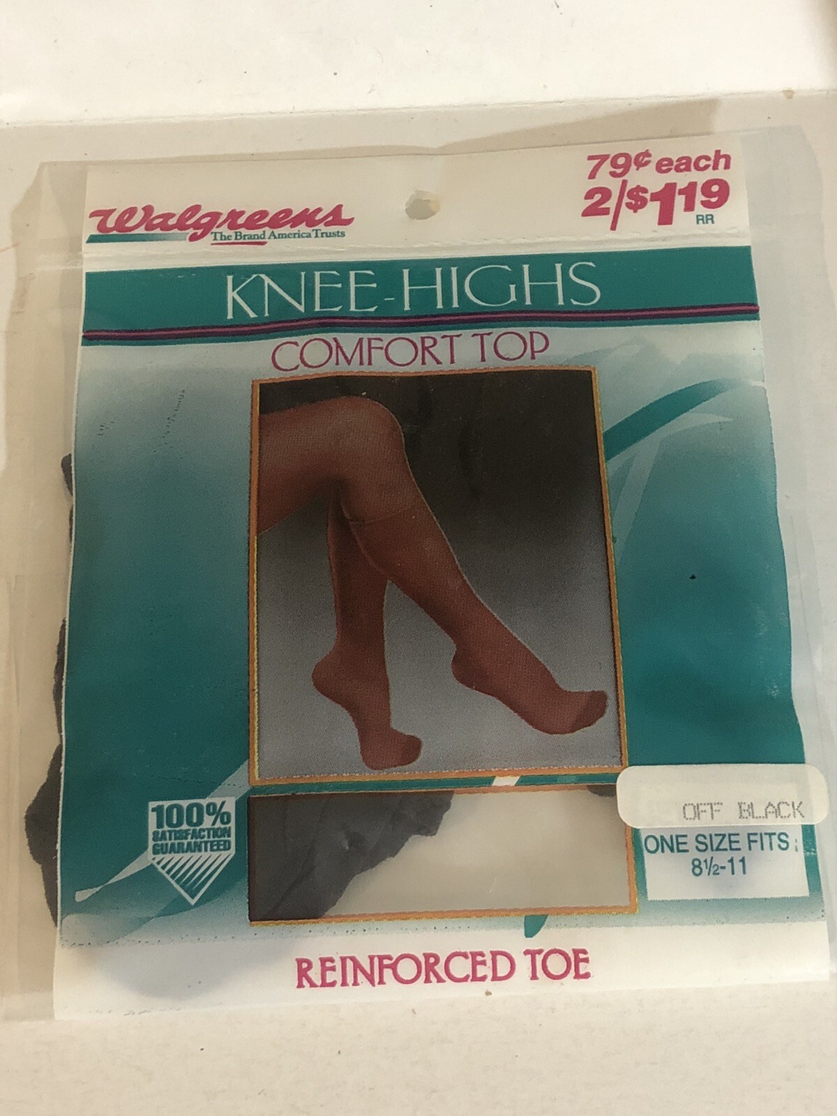 Walgreens Knee High Comfort Top Reinforced Toe Sh2