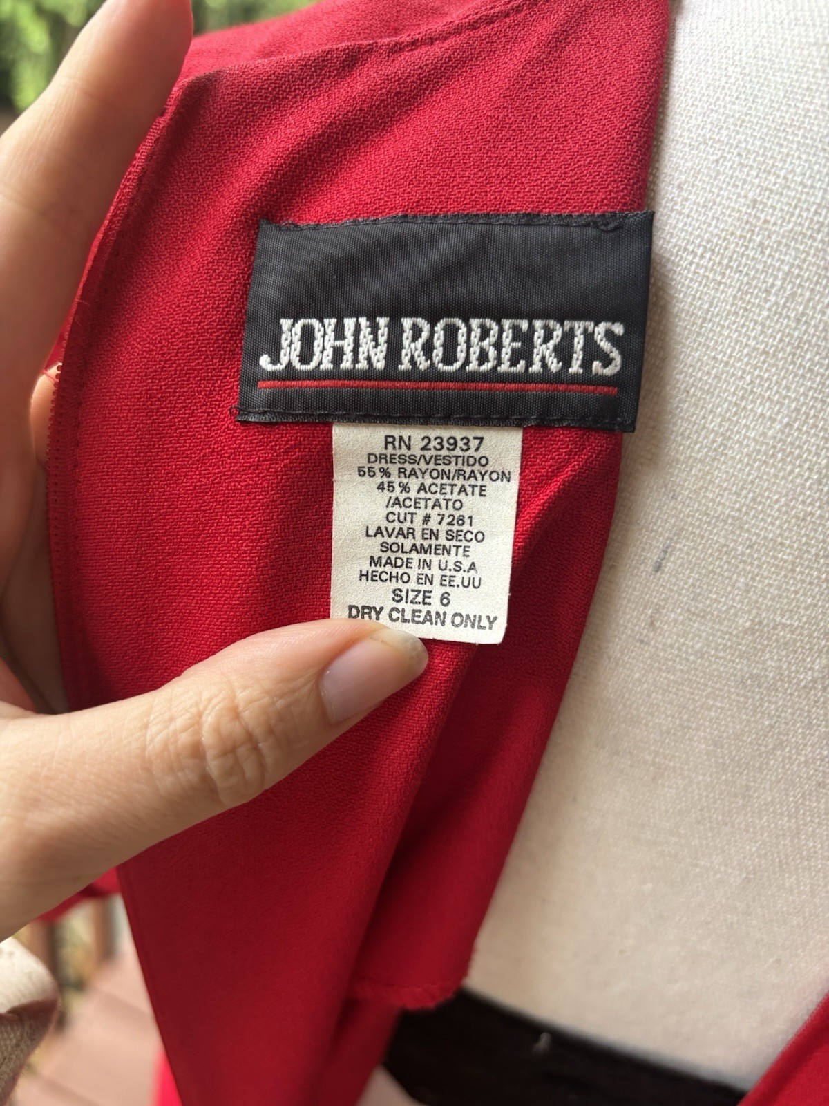 Vintage 80s John Roberts Red FittedSheath Dress | Holiday Maxi Size 6