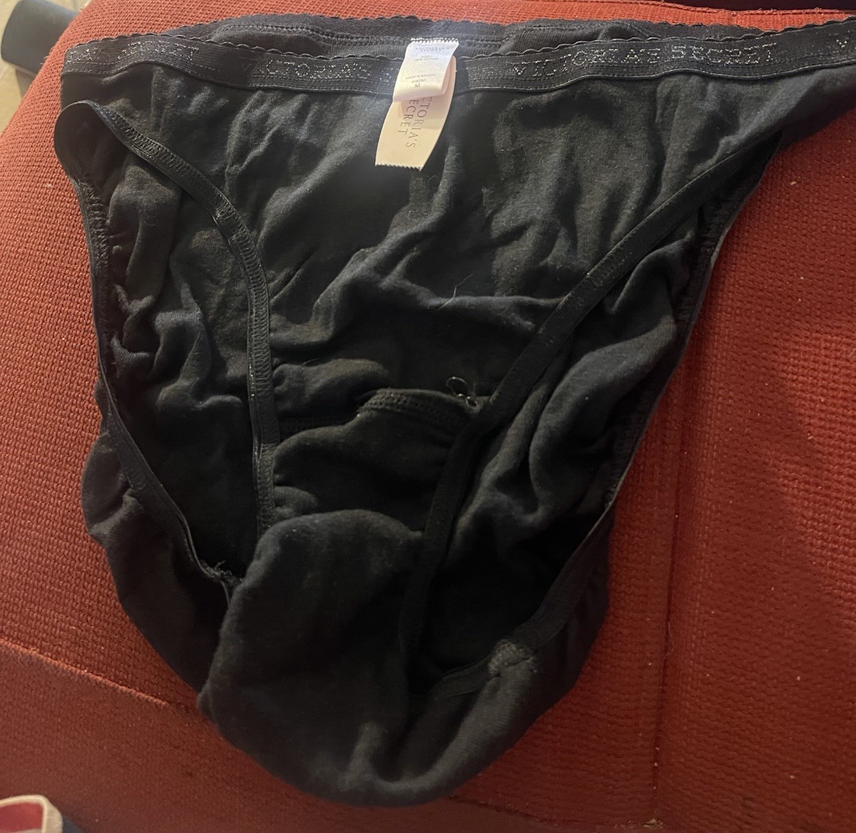 Vintage Victoria’s Secret 100% Cotton Bikini Panty Black Medium 2005 NWT