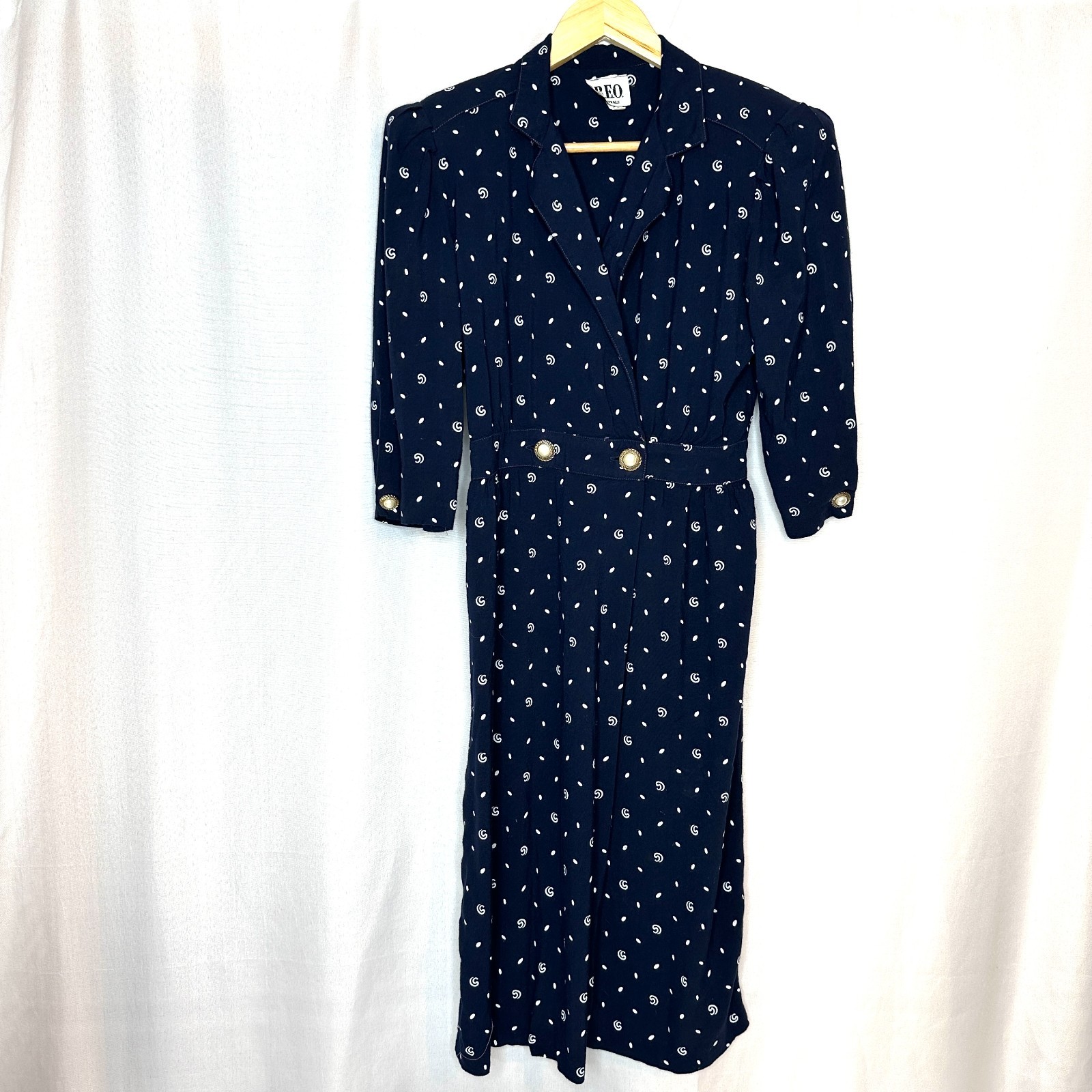 Vintage R.E.O. Originals Union Made Dress, 10. Polka dots 80s Preppy Library