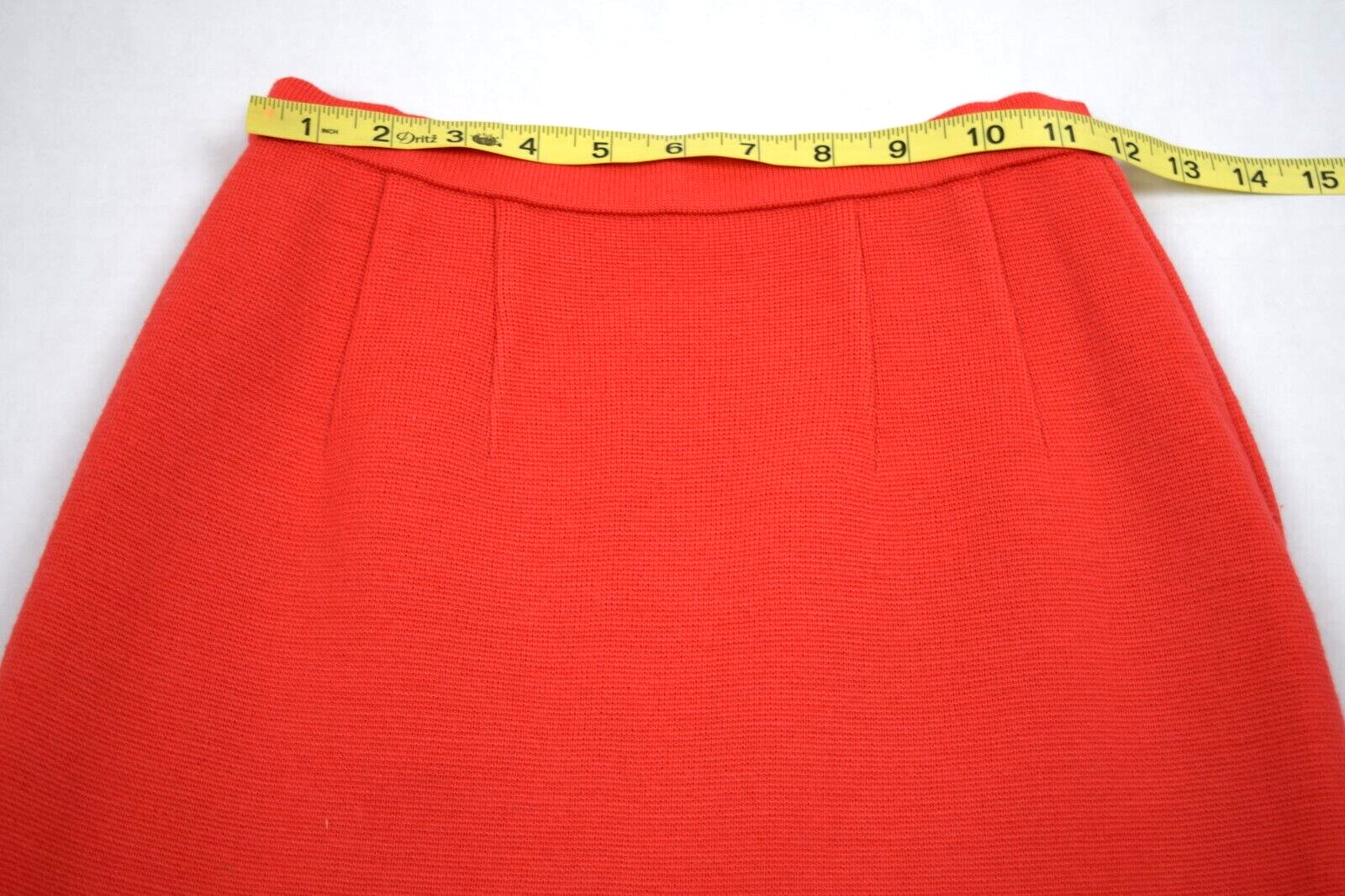 Vintage Sweater Top Skirt Set S/M 50s Tai Tung Orange Pink Lambs Wool 3 Piece